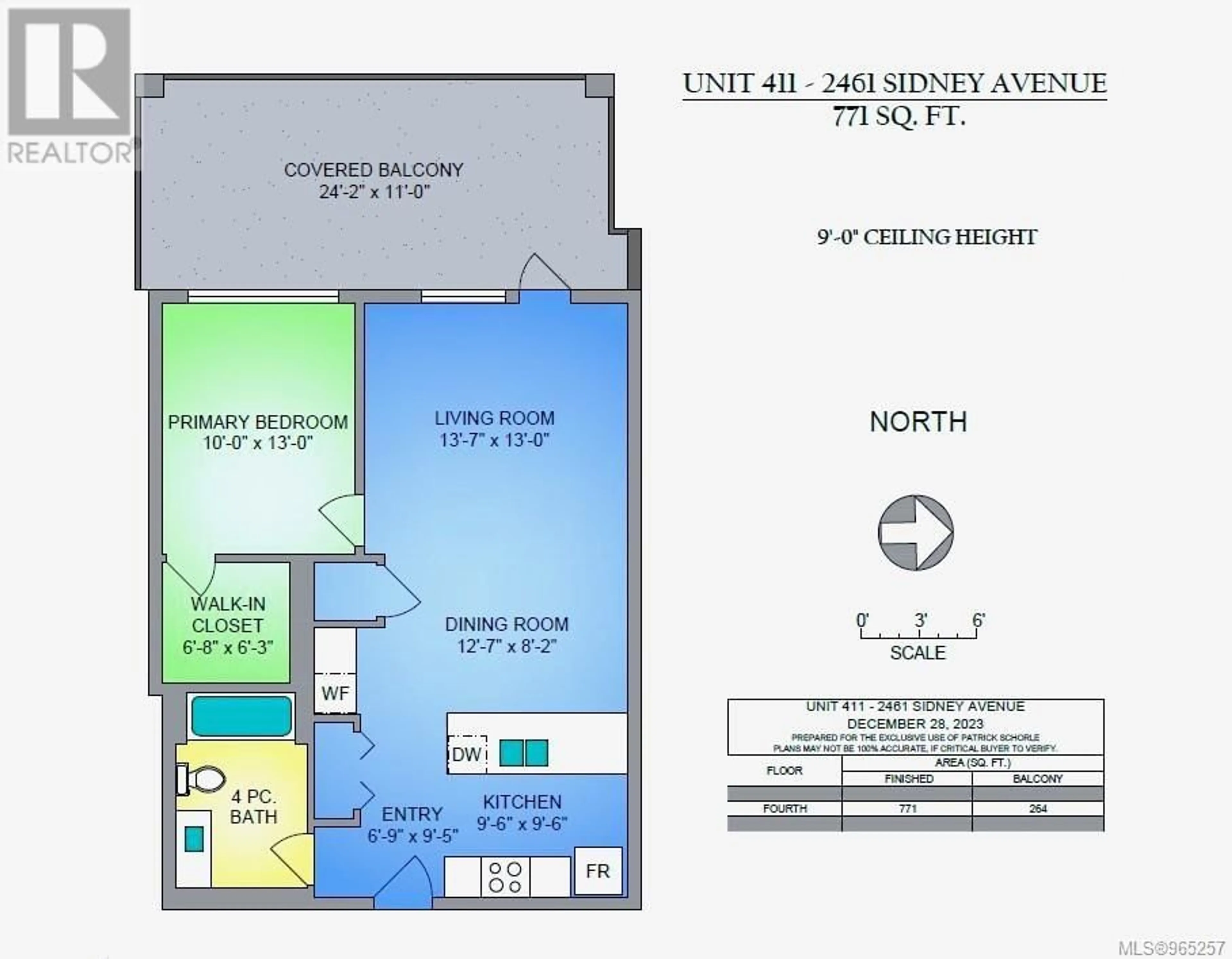 Floor plan for 411 2461 Sidney Ave, Sidney British Columbia V8L1Y8