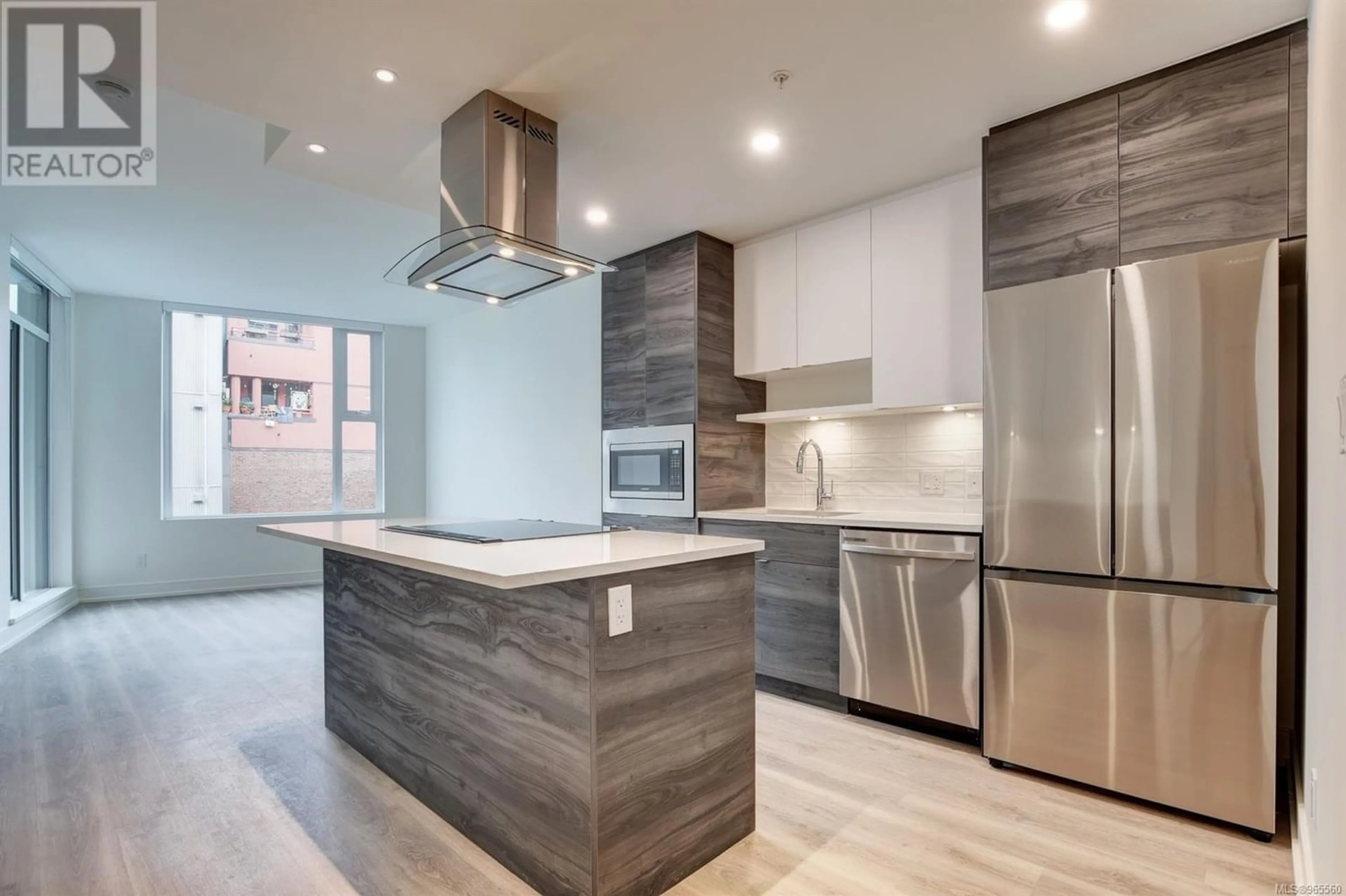 Contemporary kitchen for 617 1628 Store St, Victoria British Columbia V8W3K3