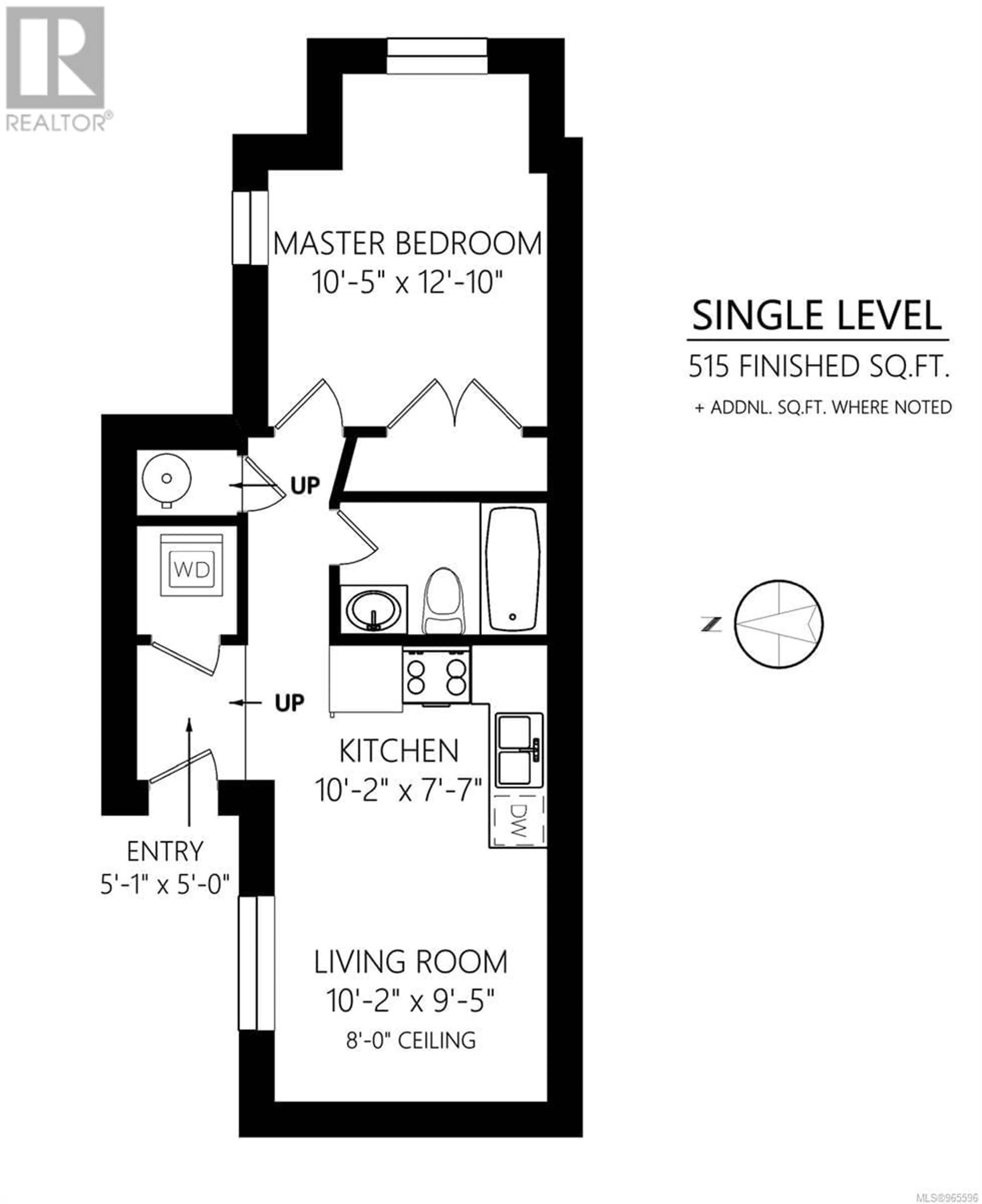 Floor plan for 1 1731 Albert Ave, Victoria British Columbia V8R1Y9