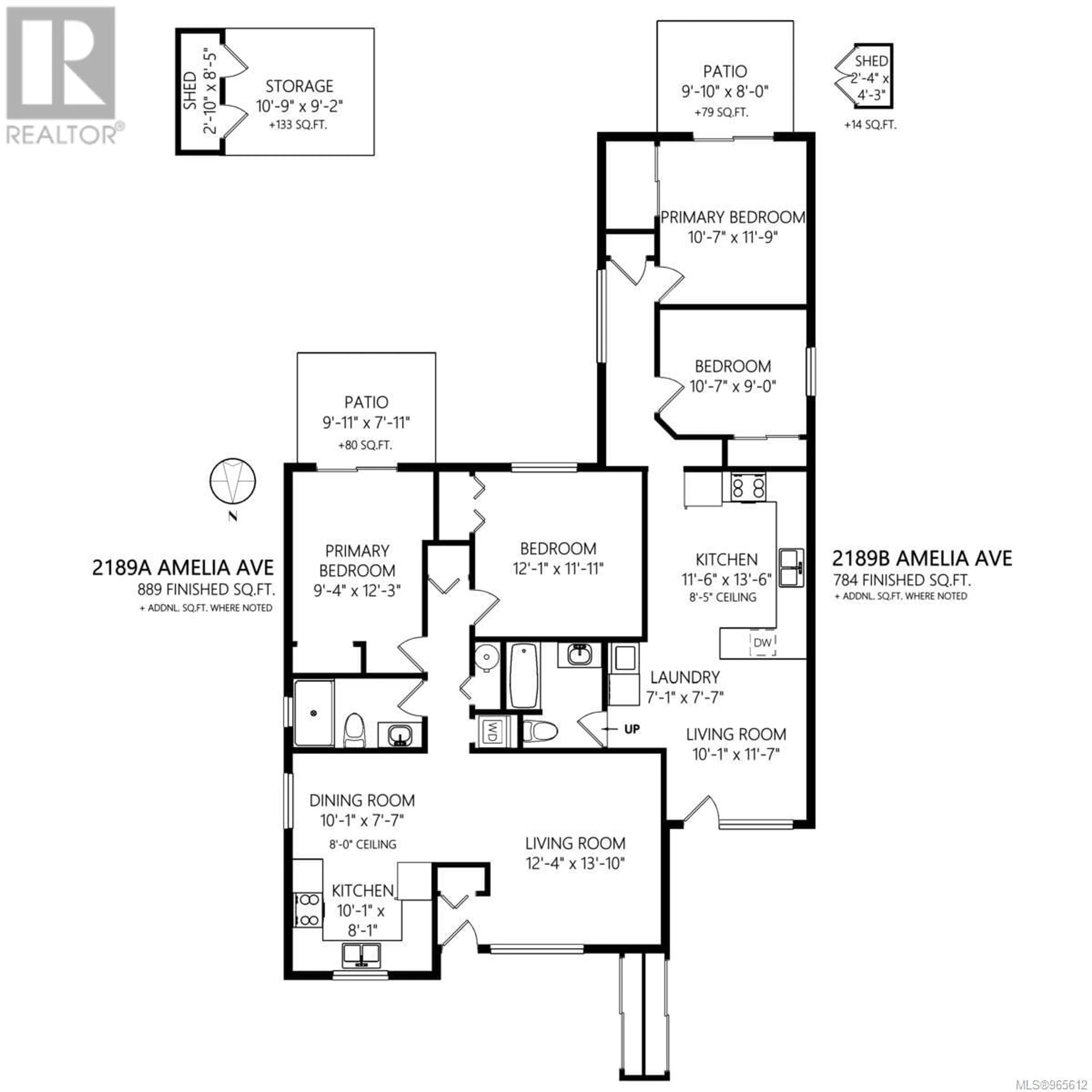 Floor plan for 2189A+2189B Amelia Ave, Sidney British Columbia V8L2H5