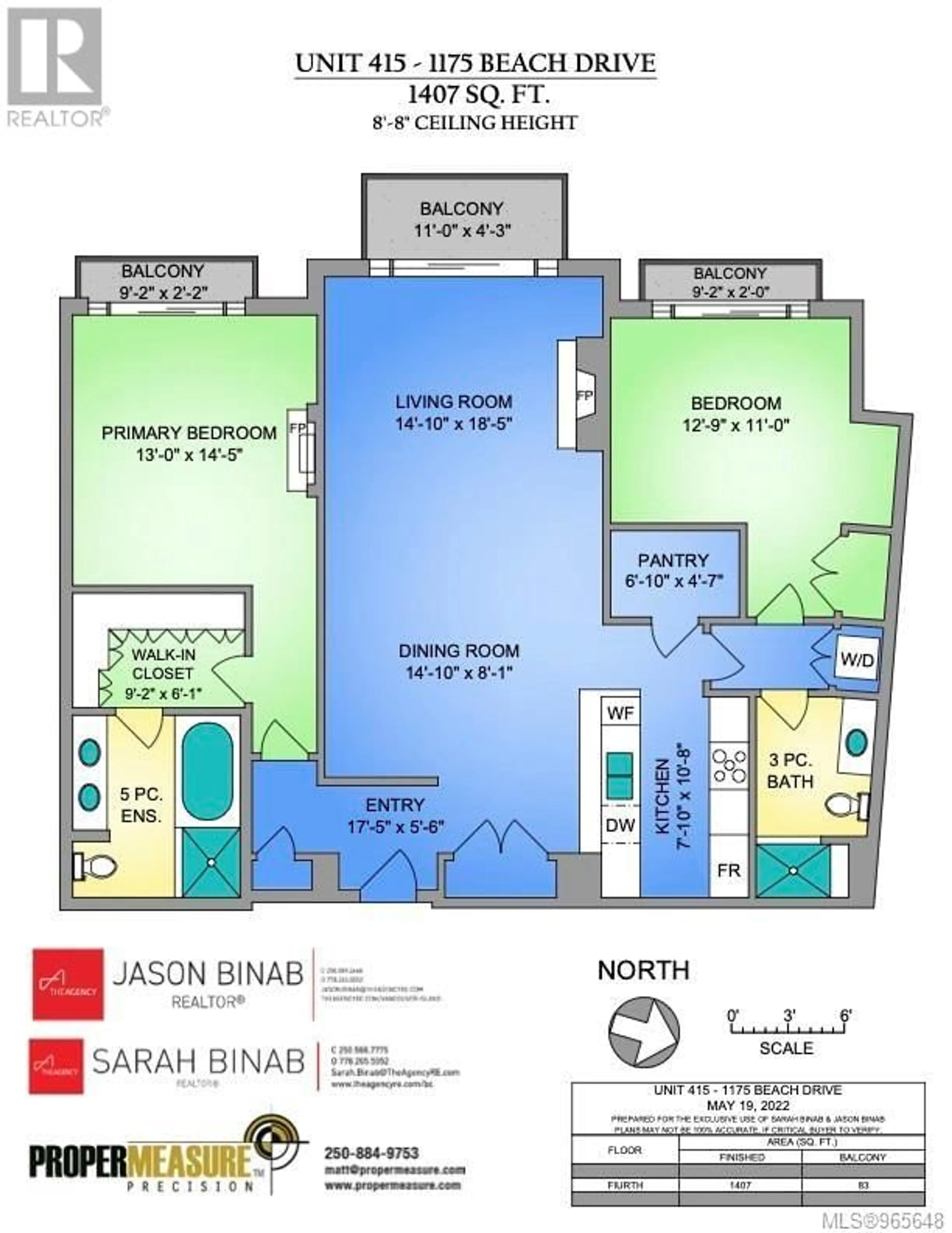Floor plan for 415 1175 Beach Dr, Oak Bay British Columbia V8S2N2