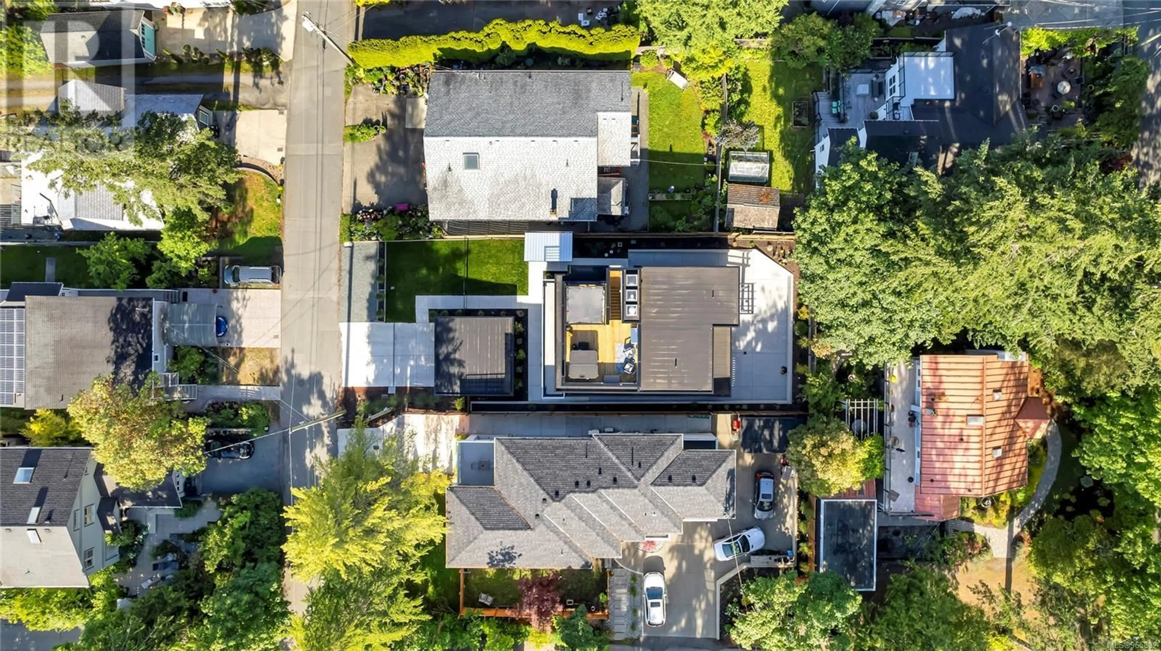 A pic from outside/outdoor area/front of a property/back of a property/a pic from drone, street for 772 Harding Lane, Central Saanich British Columbia V8M2G2