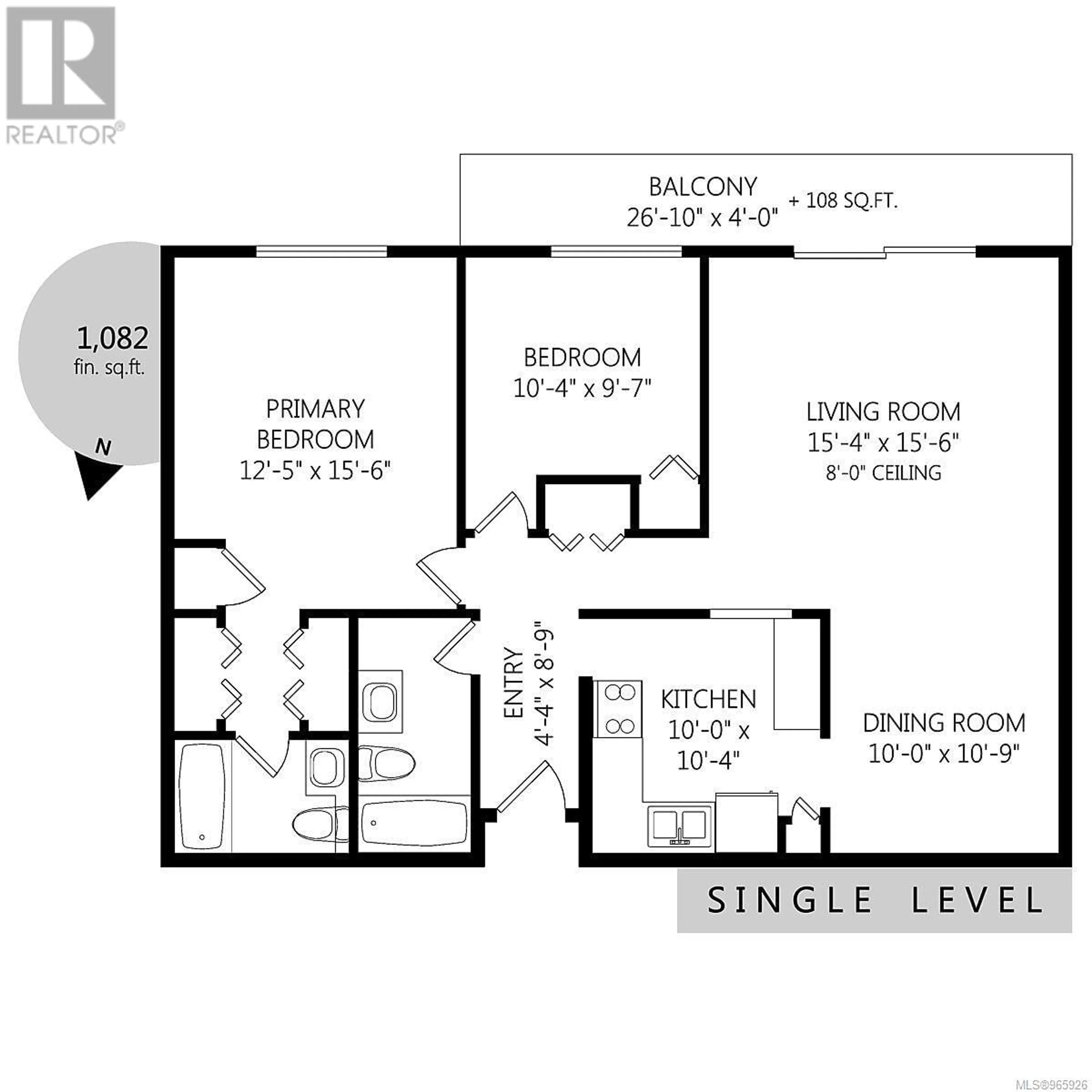 Floor plan for 203 1490 Garnet Rd, Saanich British Columbia V8P5L1