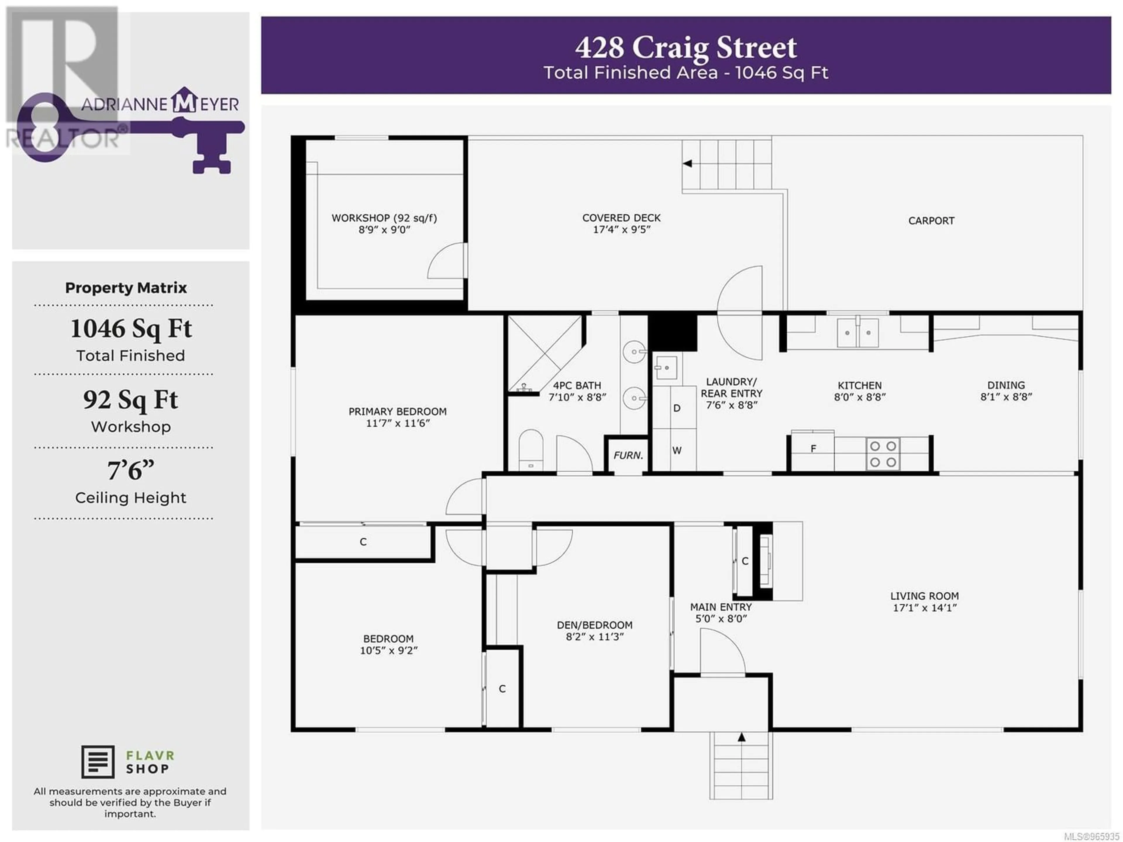 Floor plan for 428 Craig St, Parksville British Columbia V9P1L2