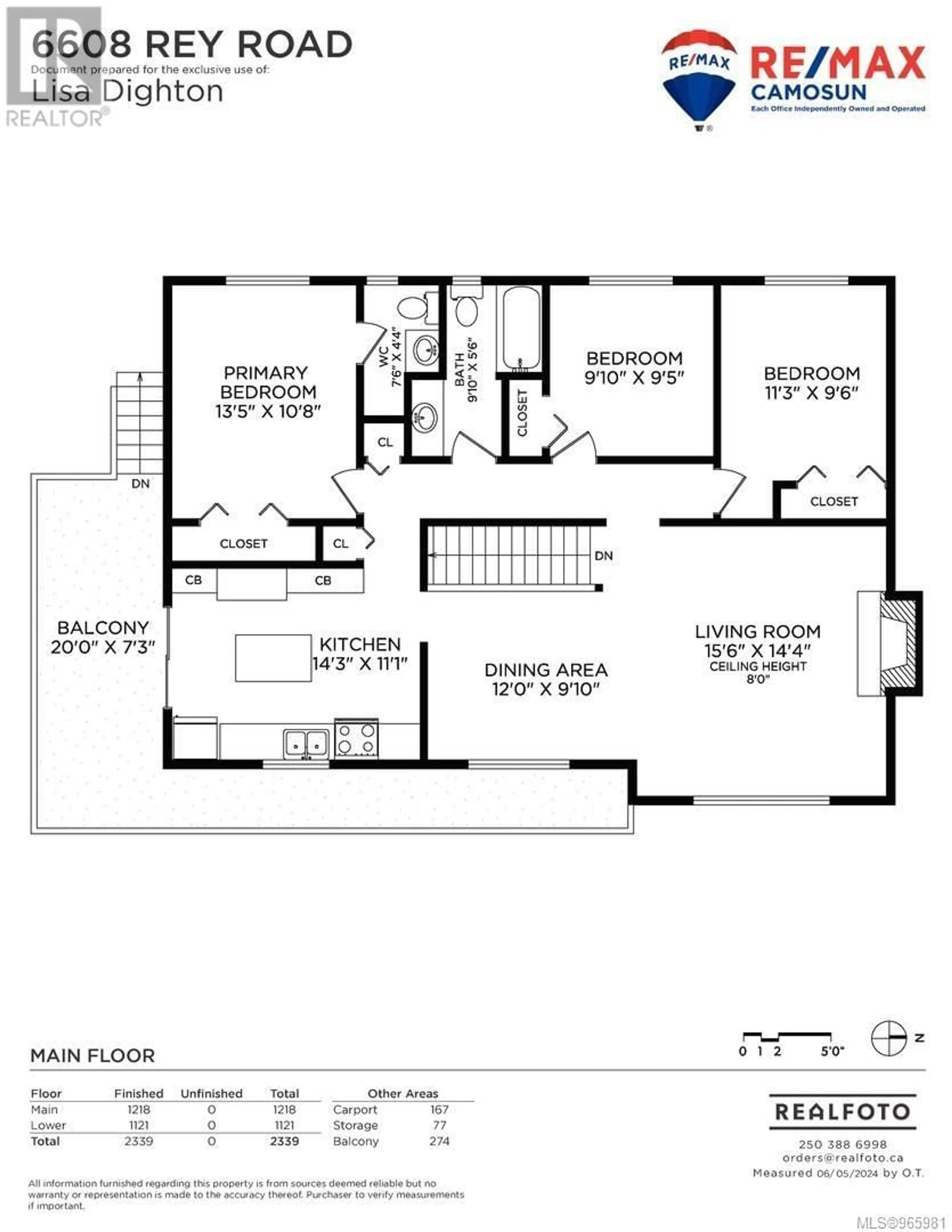 Floor plan for 6608 Rey Rd, Central Saanich British Columbia V8Y1V2