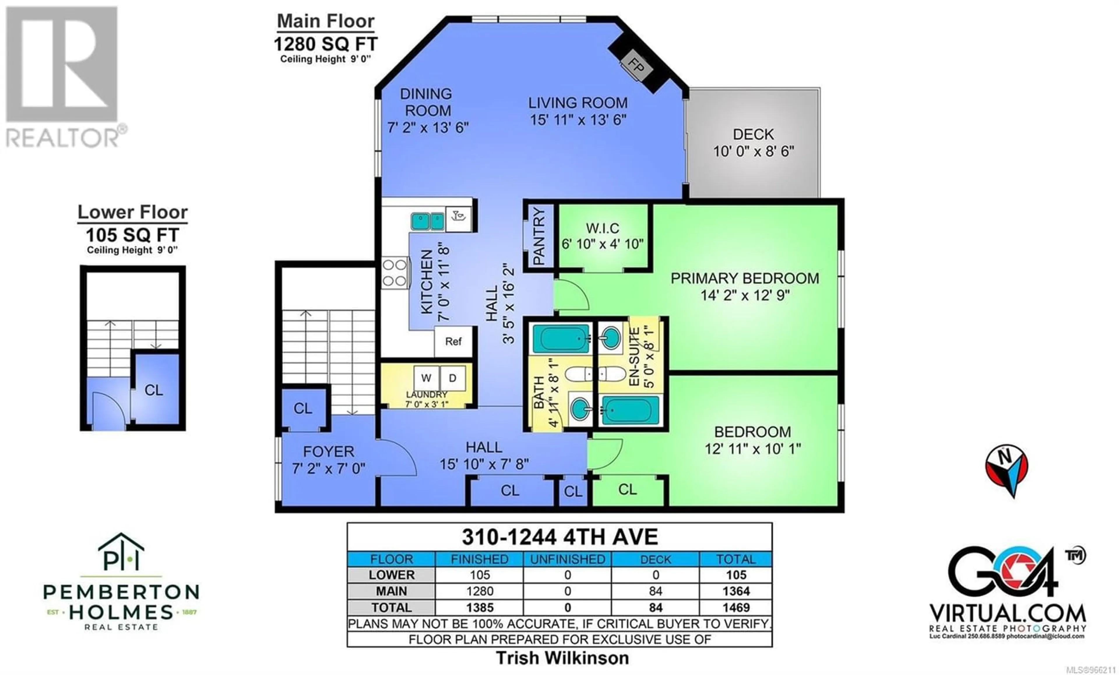 Floor plan for 310 1244 4th Ave, Ladysmith British Columbia V9G0A6