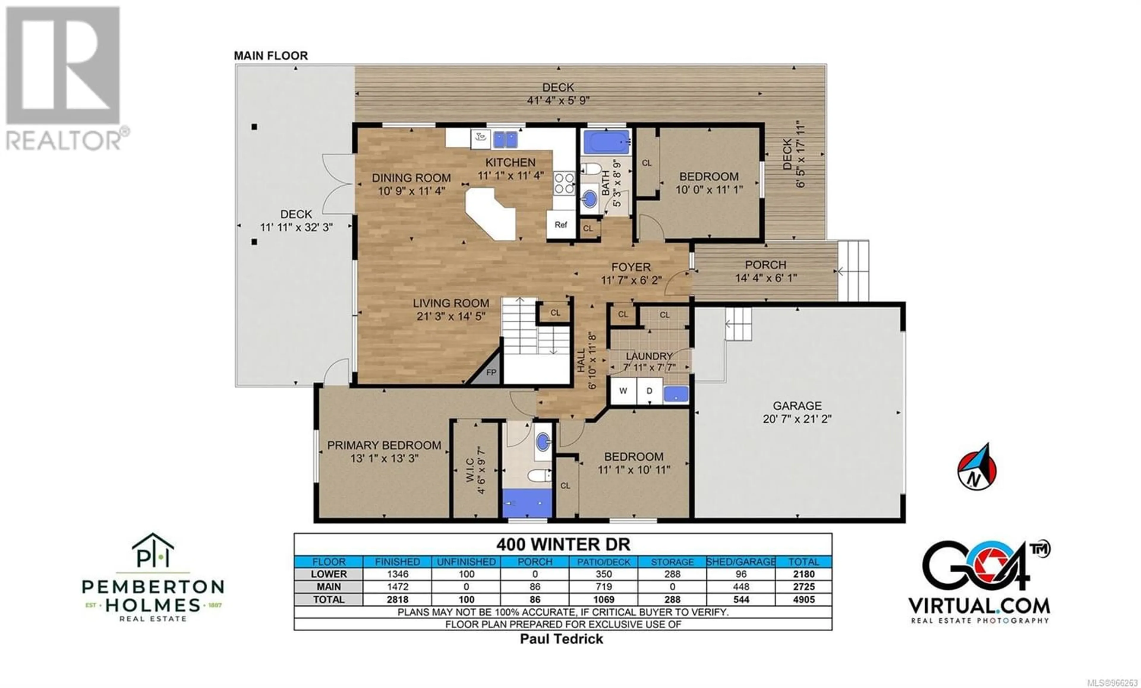 Floor plan for 400 Winter Dr, Lake Cowichan British Columbia V0R2G1