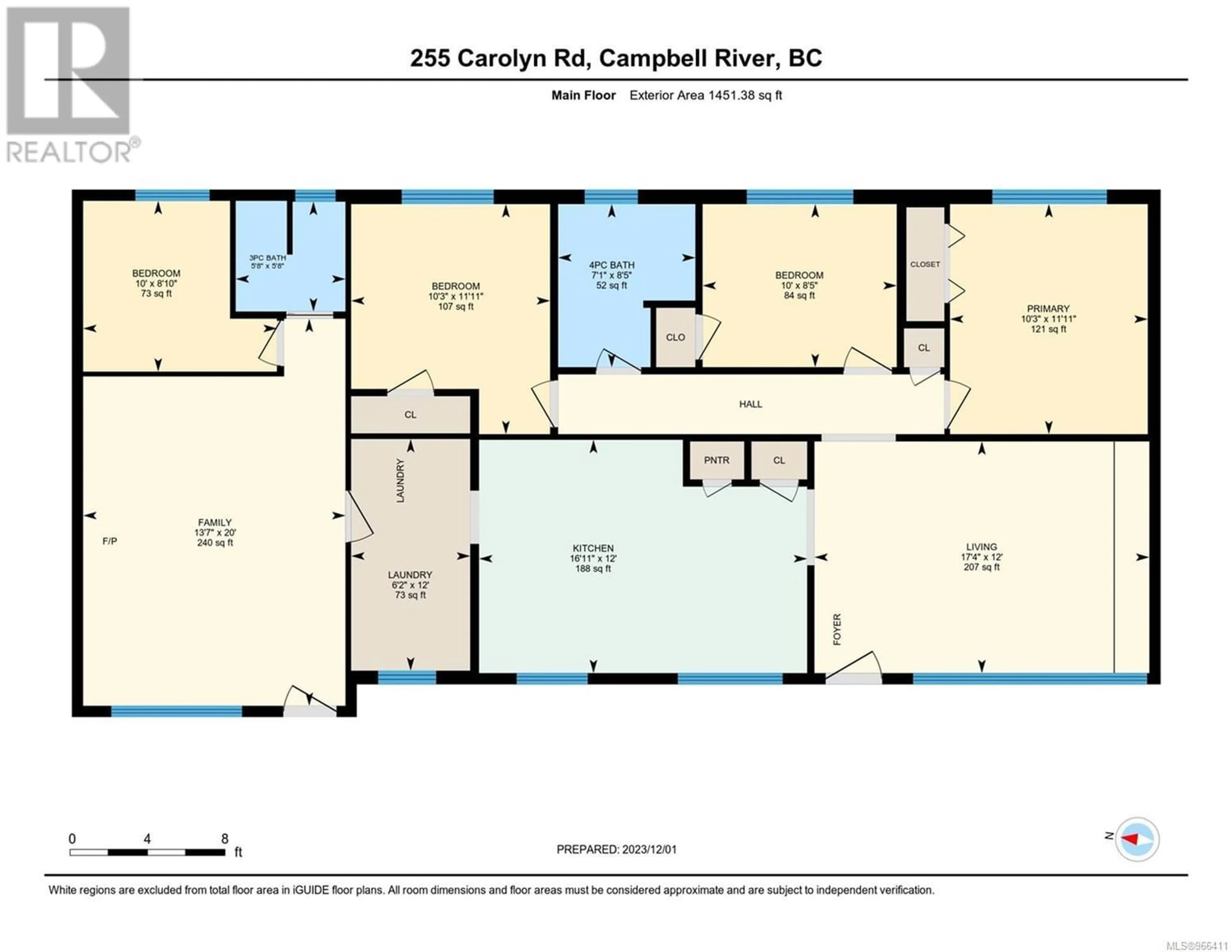 Floor plan for 255 Carolyn Rd, Campbell River British Columbia V9W3M2