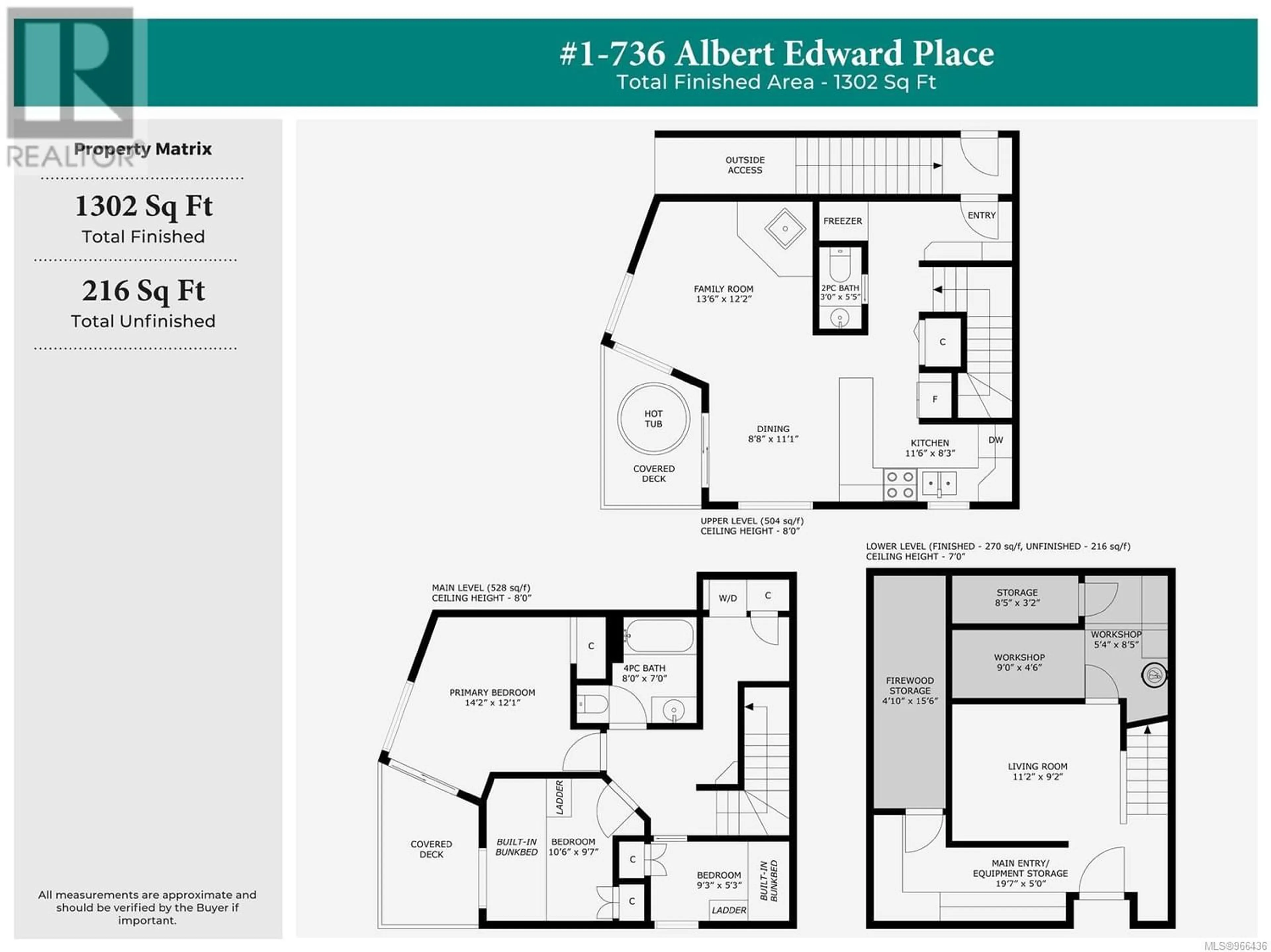 Floor plan for 1 736 Albert Edward Pl, Courtenay British Columbia V9J1L0