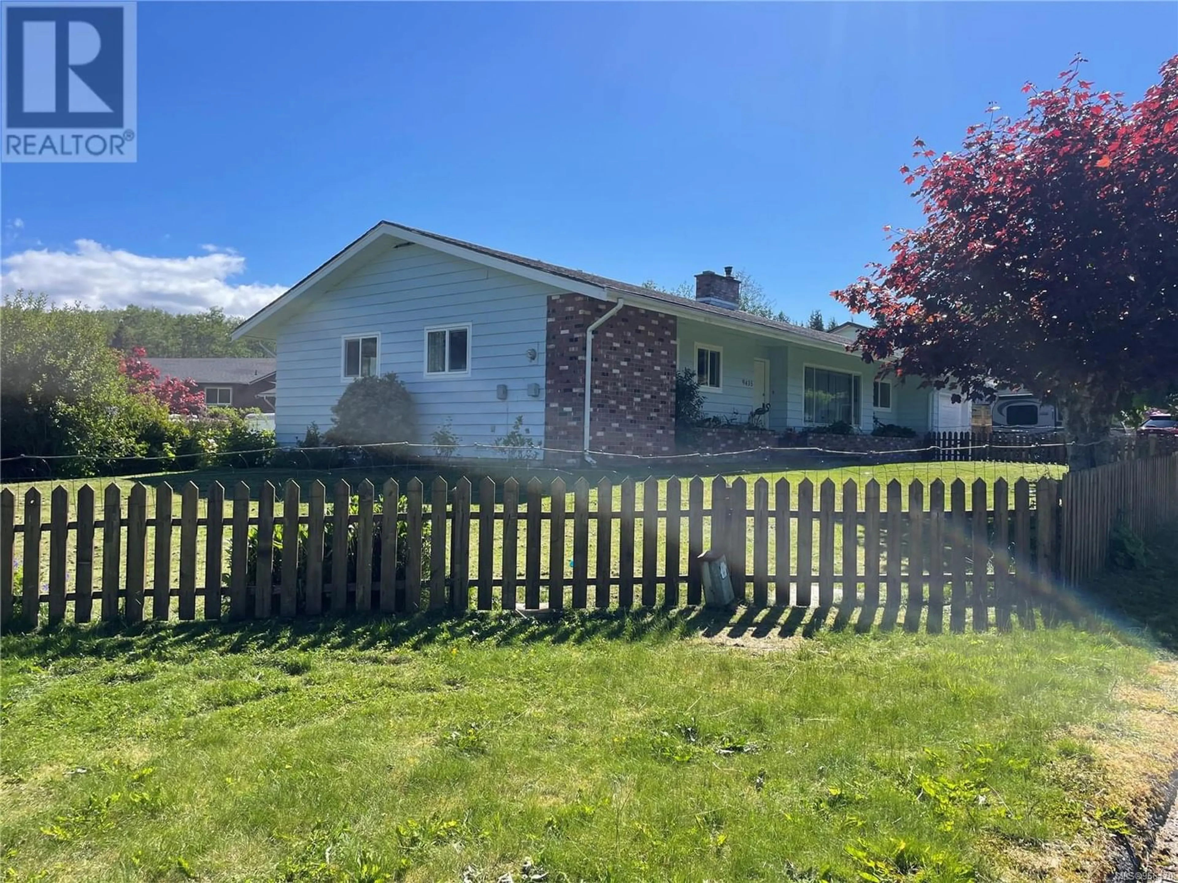 Frontside or backside of a home, the fenced backyard for 9435 Mayors Way, Port Hardy British Columbia V0N2P0