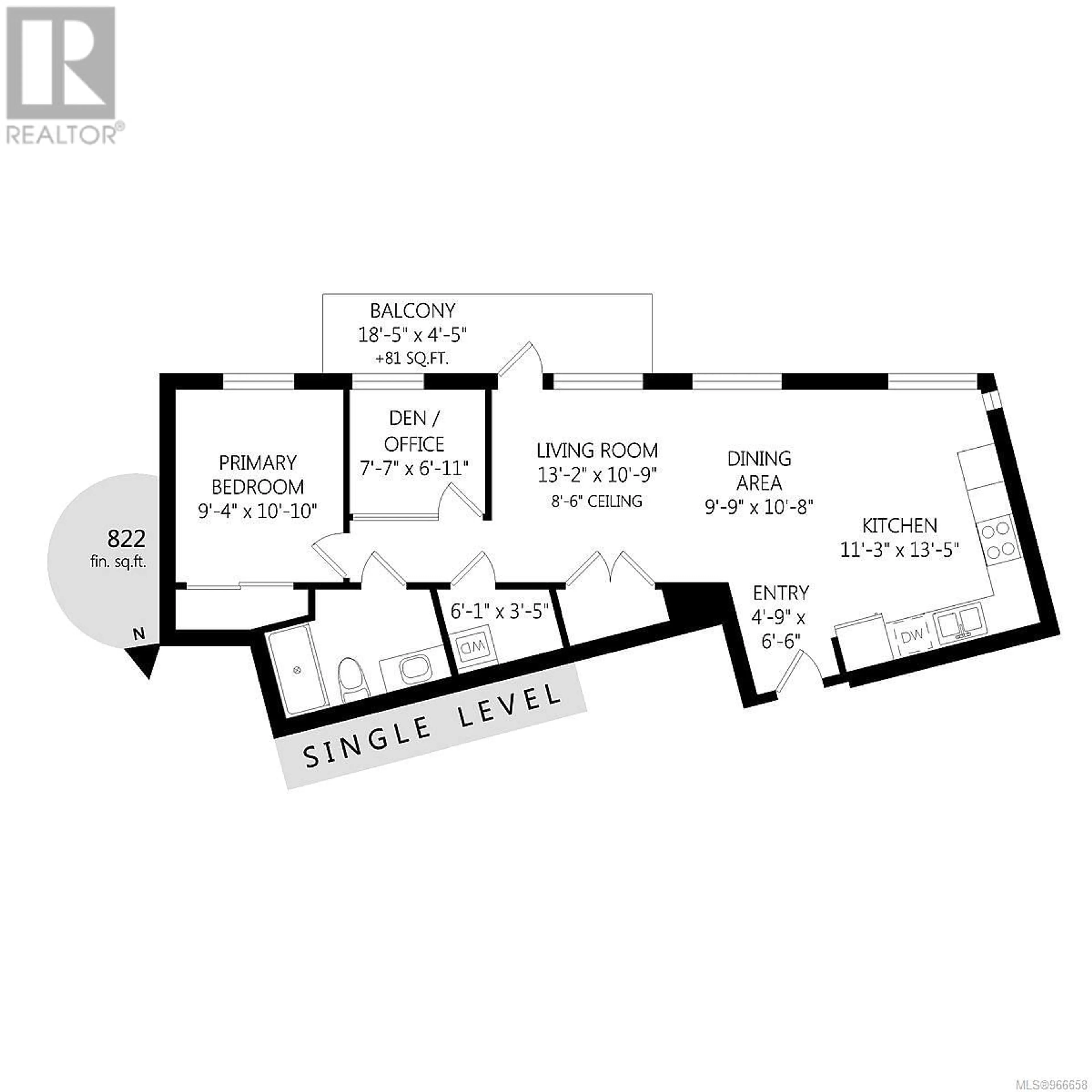 Floor plan for 1105 777 Belleville St, Victoria British Columbia V8W0G1