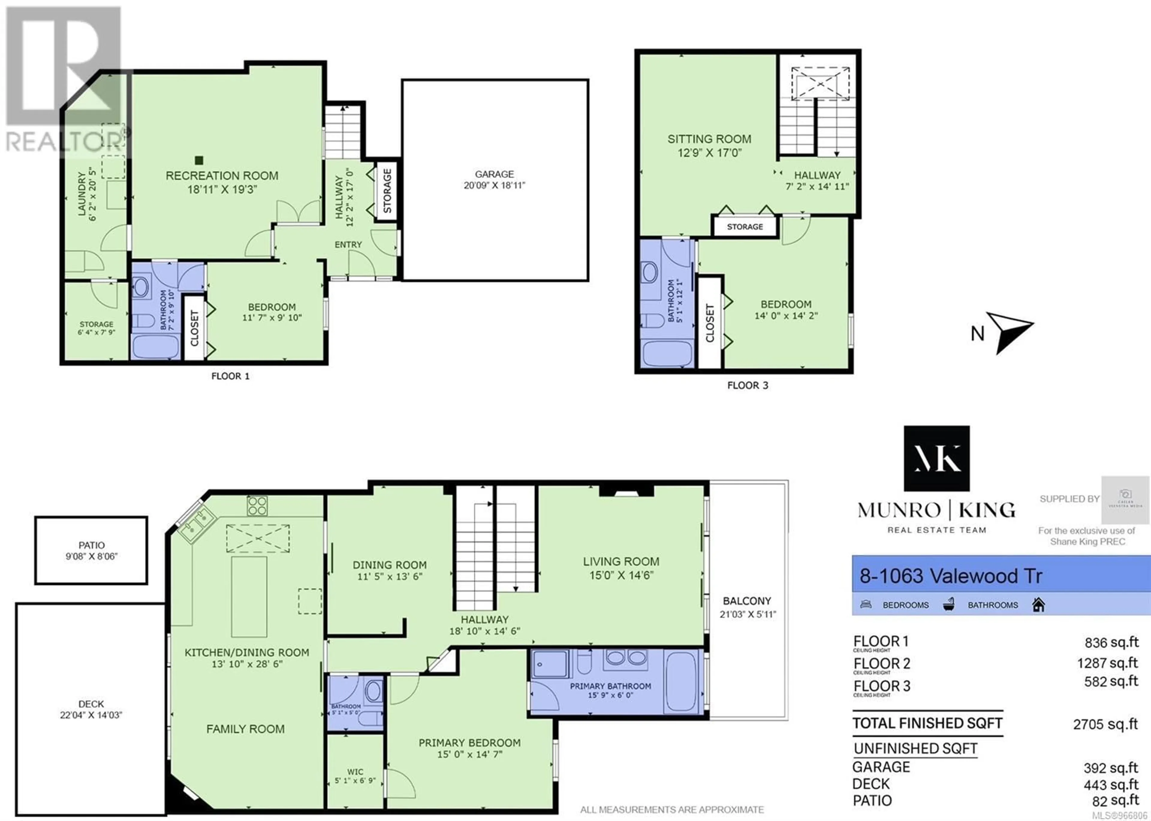 Floor plan for 8 1063 Valewood Trail, Saanich British Columbia V8X5G5