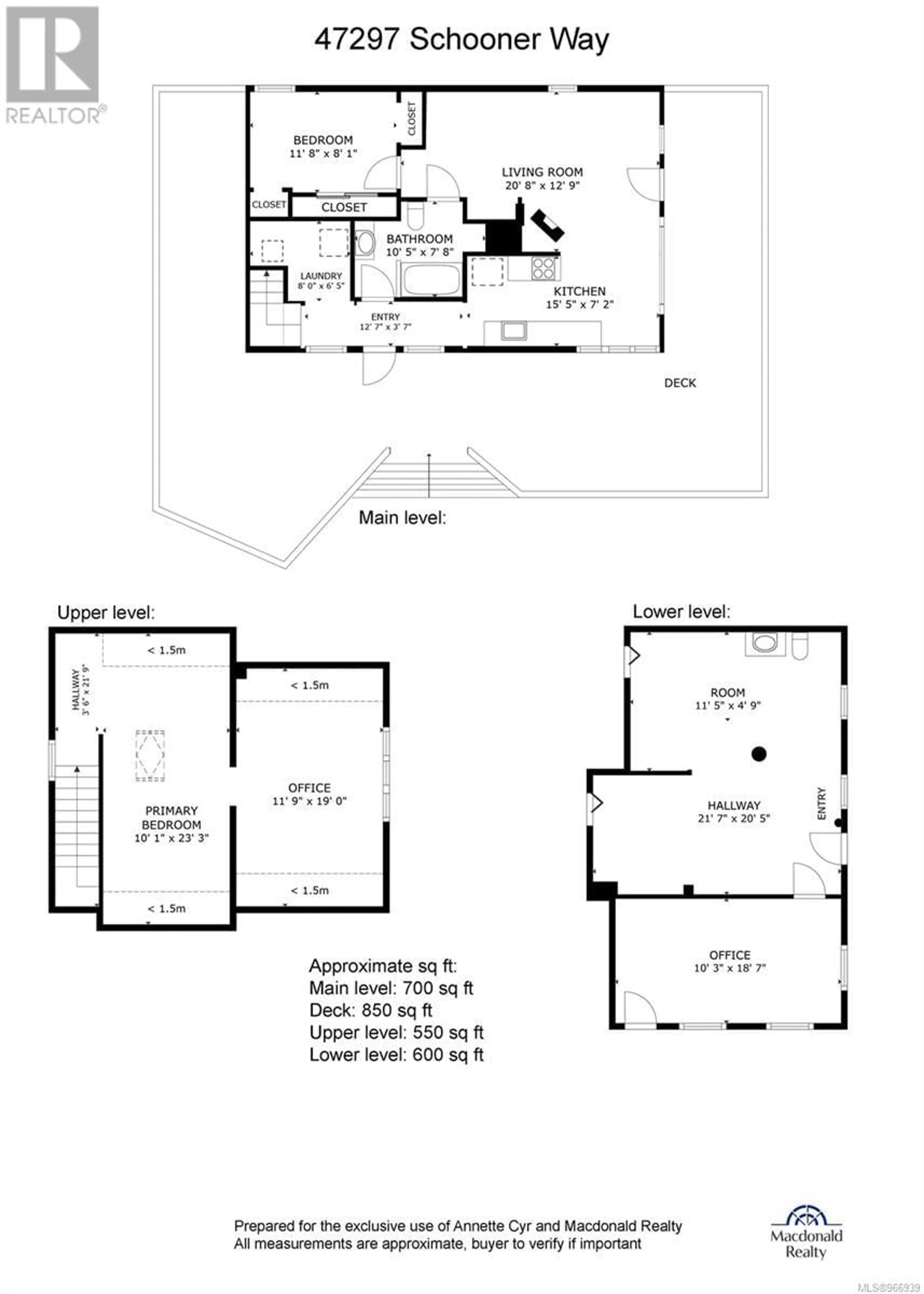 Floor plan for 47297 Schooner Way, Pender Island British Columbia V0N2M0