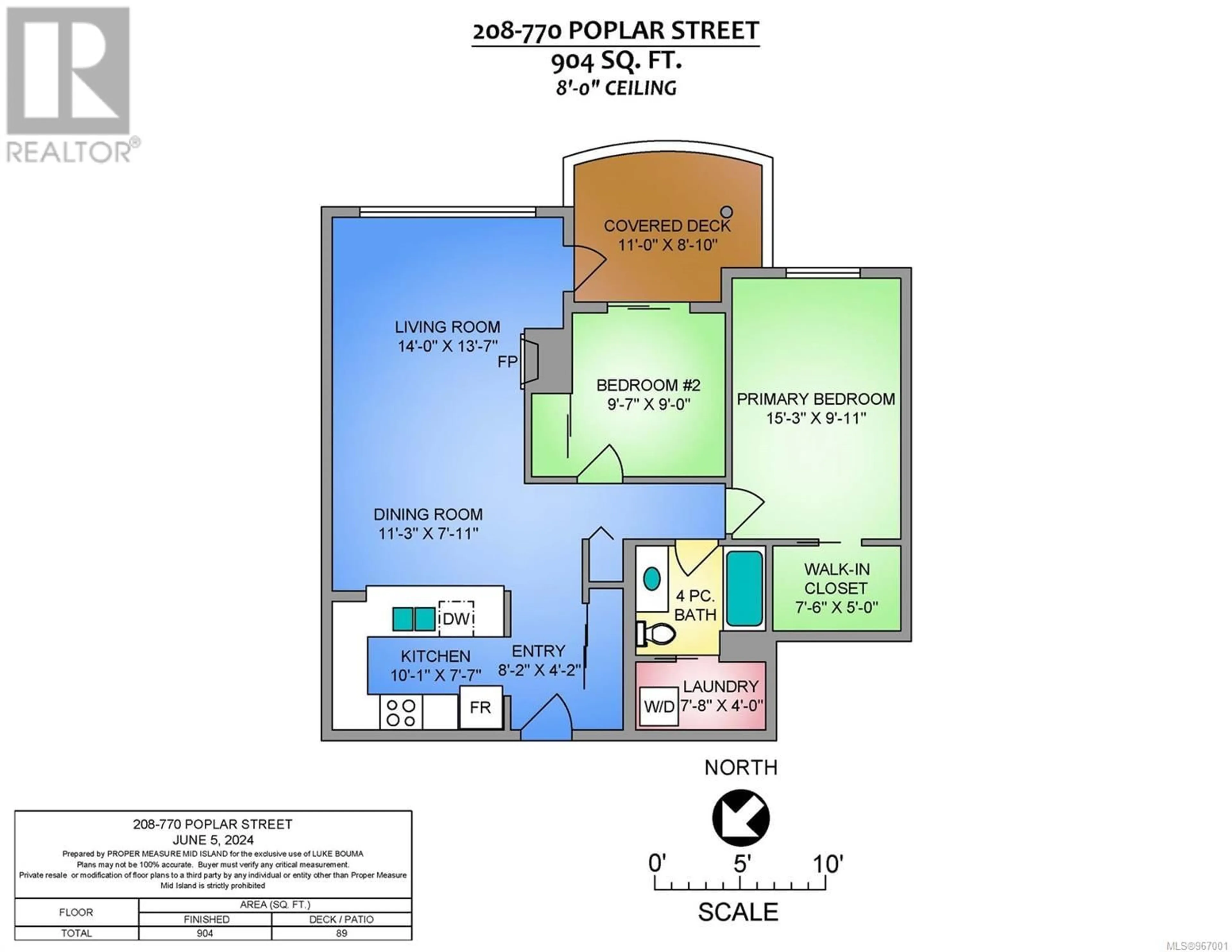 Floor plan for 208 770 Poplar St, Nanaimo British Columbia V9S2H6