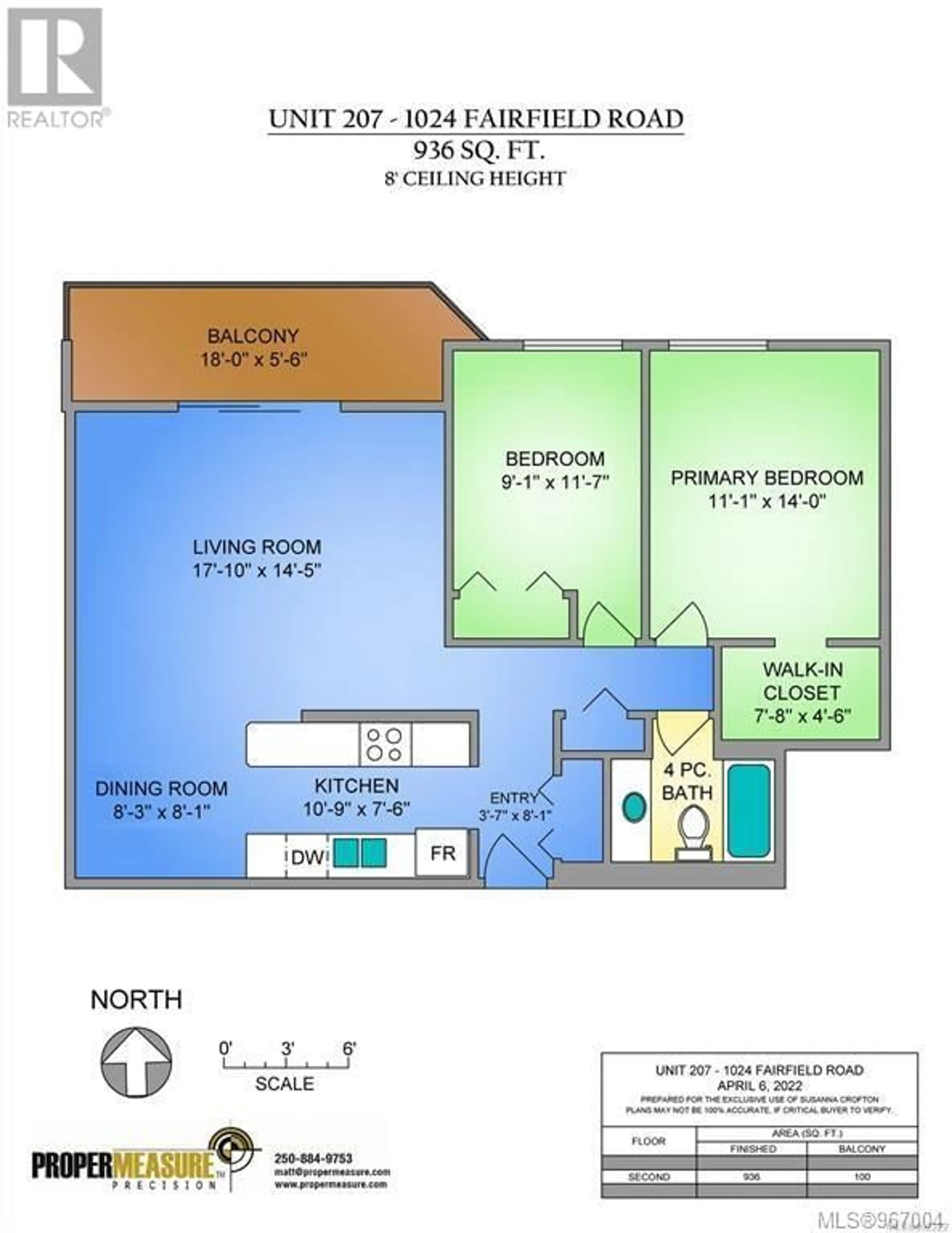 Floor plan for 207 1024 FAIRFIELD Rd, Victoria British Columbia V8V3A5