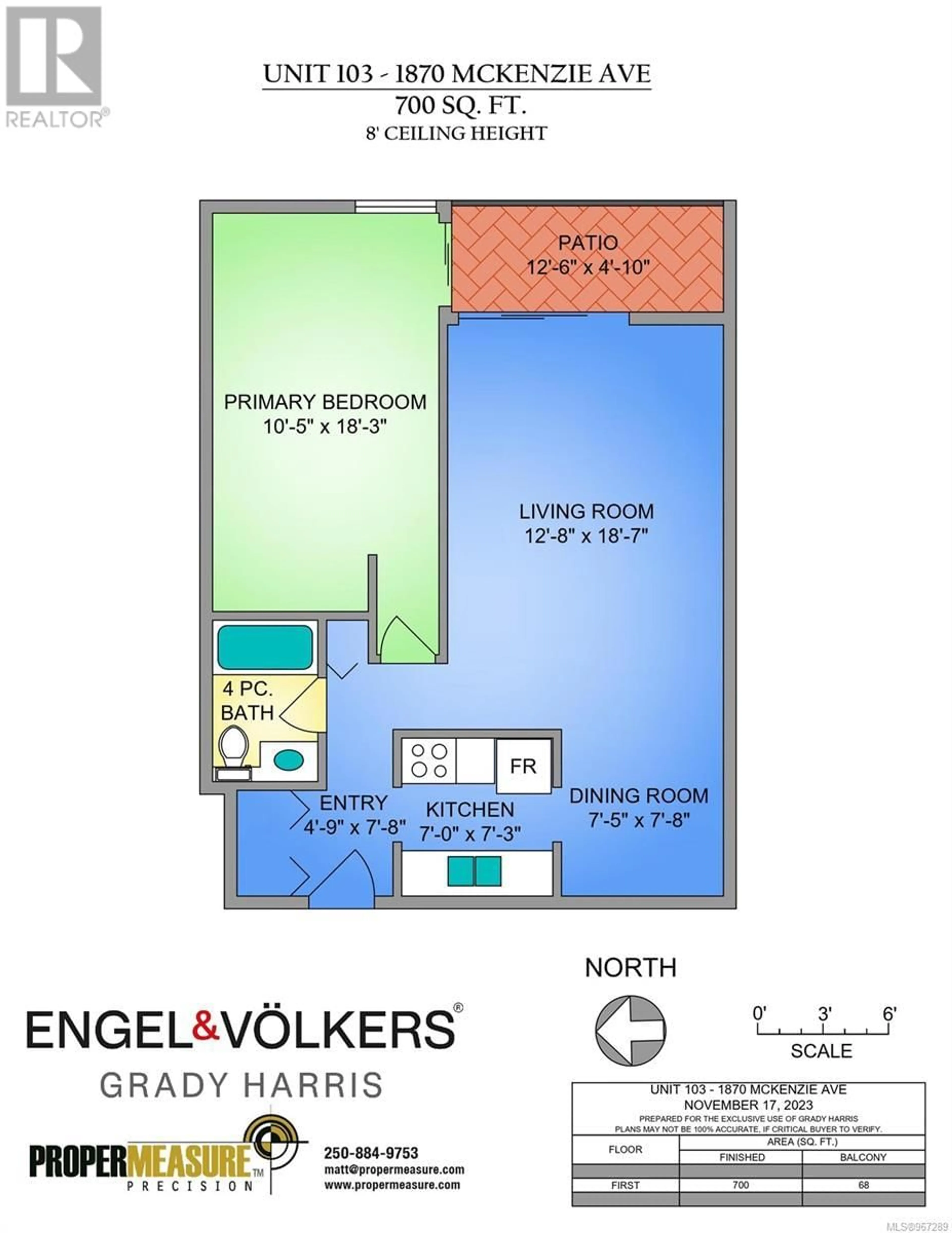 Floor plan for 103 1870 McKenzie Ave, Saanich British Columbia V8N4X3