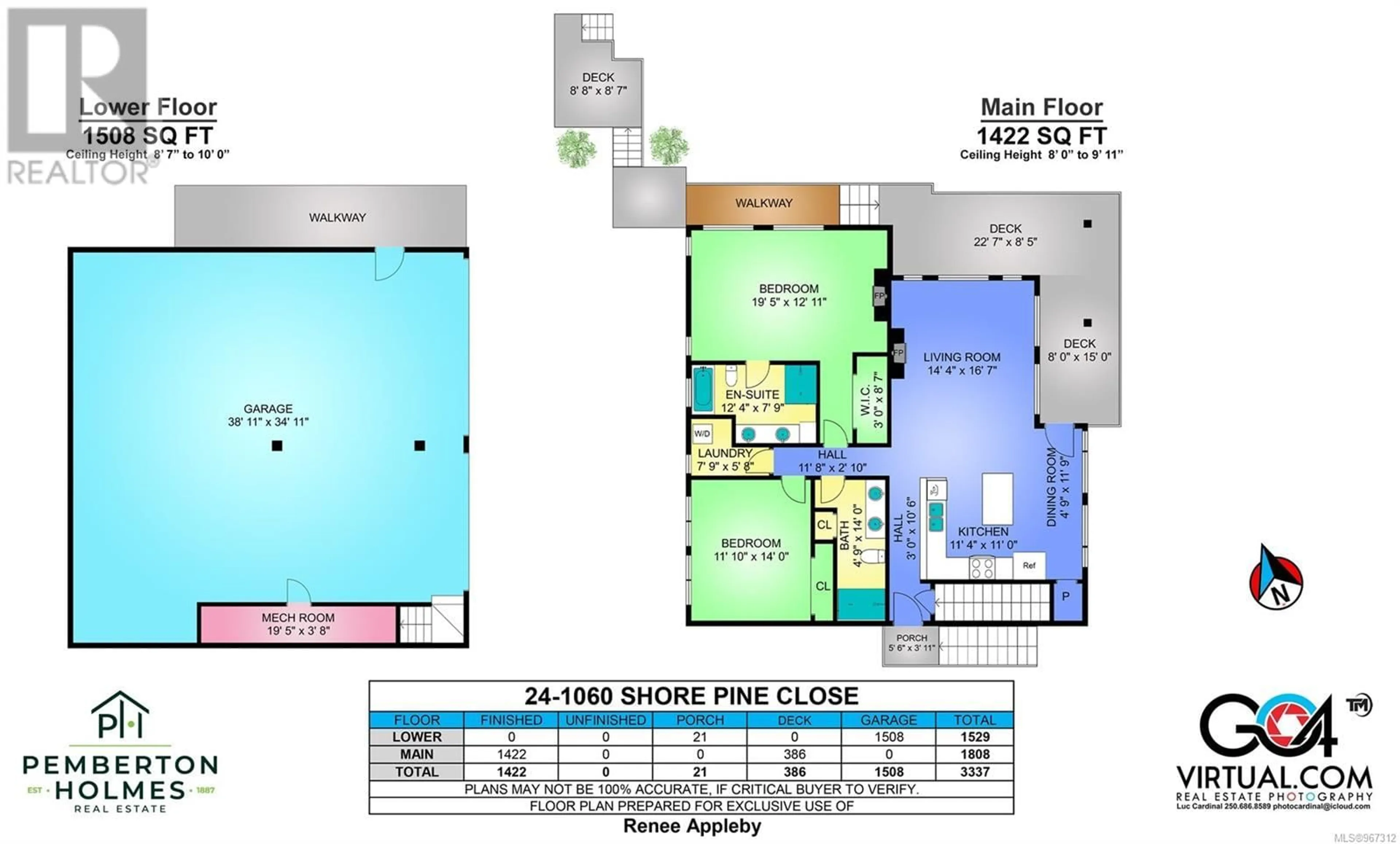 Floor plan for 23 & 24 1060 Shore Pine Close, Duncan British Columbia V9L0C4