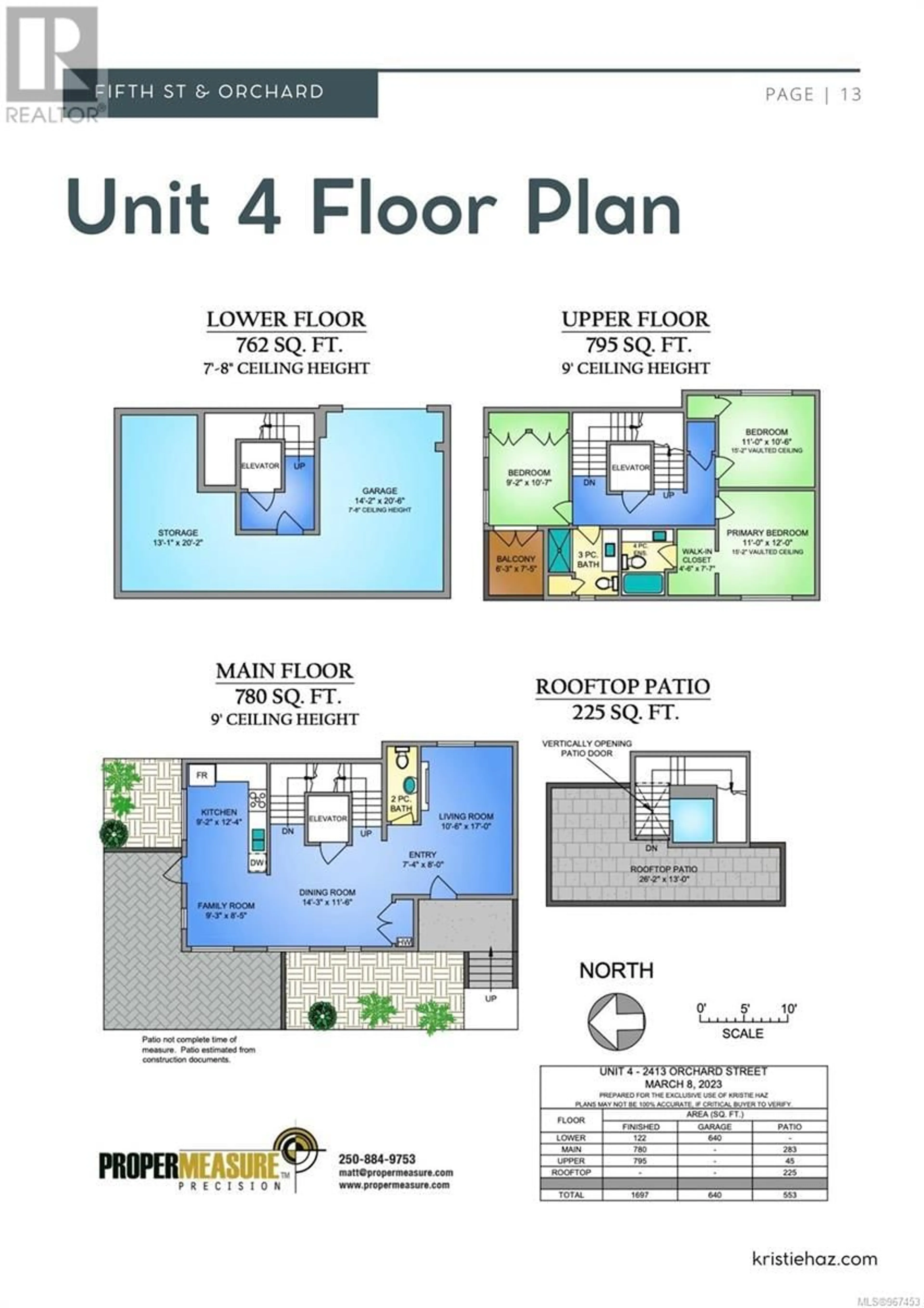 Floor plan for 4 9645 Fifth St, Sidney British Columbia V8L2W7