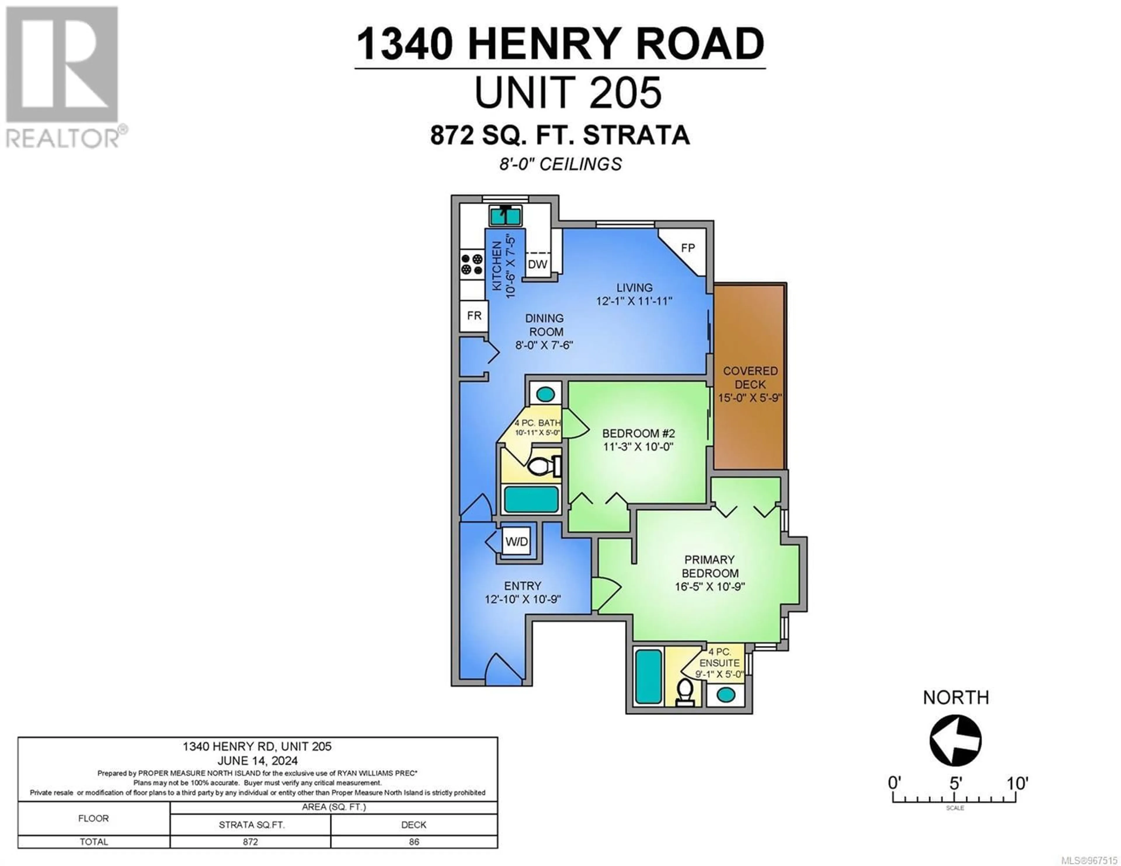 Floor plan for 205 1340 Henry Rd, Courtenay British Columbia V9J1L0