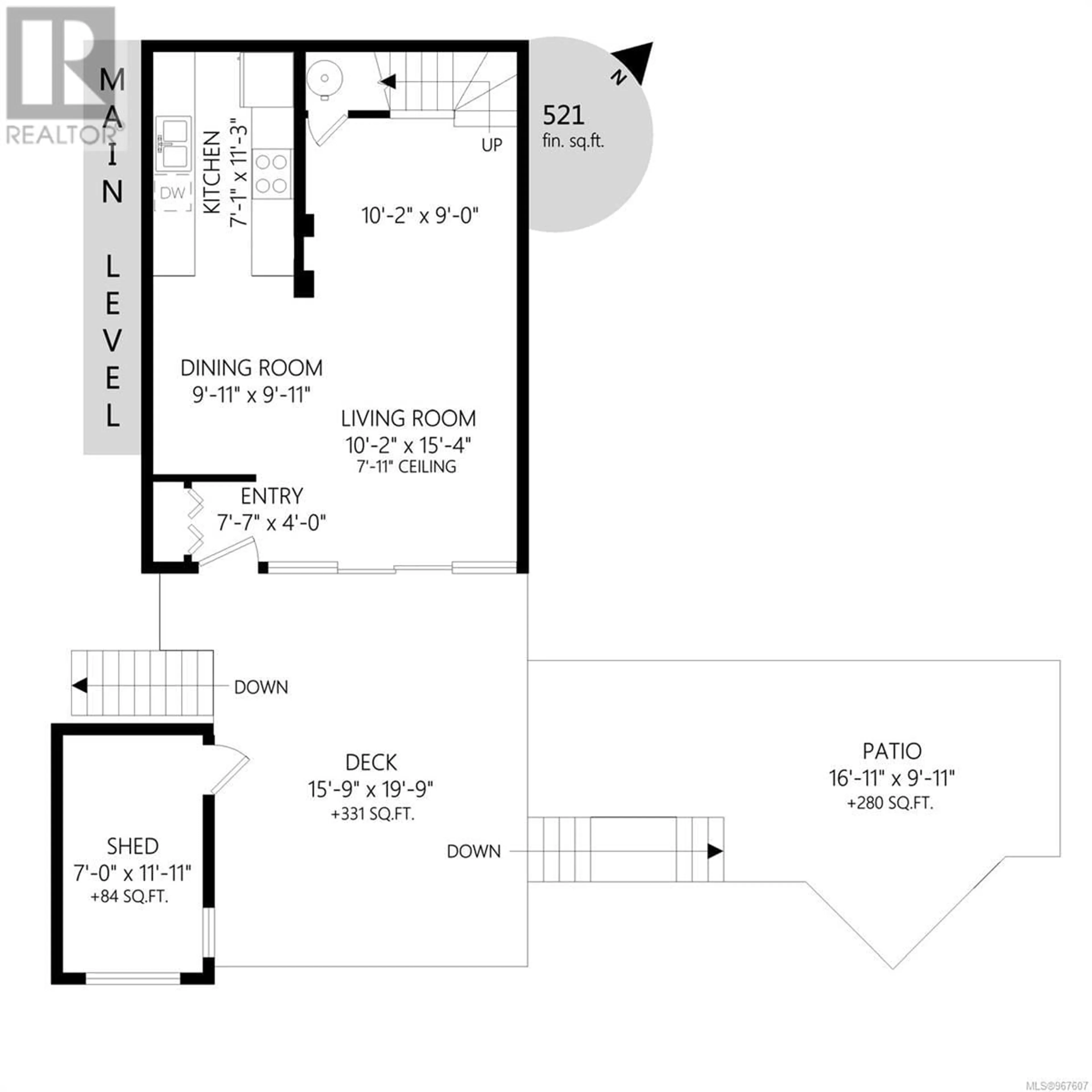 Floor plan for 104 156 St. Lawrence St, Victoria British Columbia V8V1X8