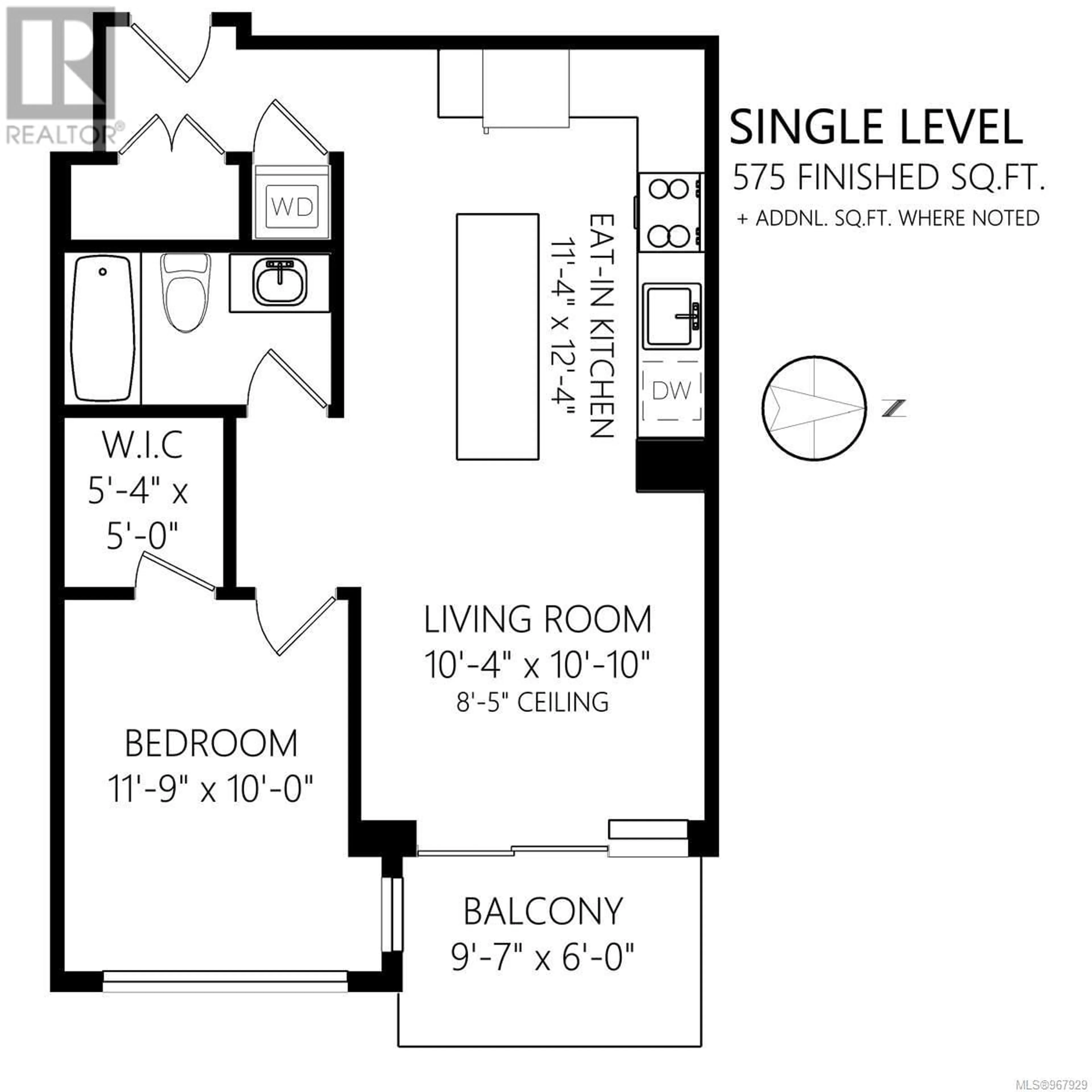 Floor plan for 1505 777 Herald St, Victoria British Columbia V8T0C7