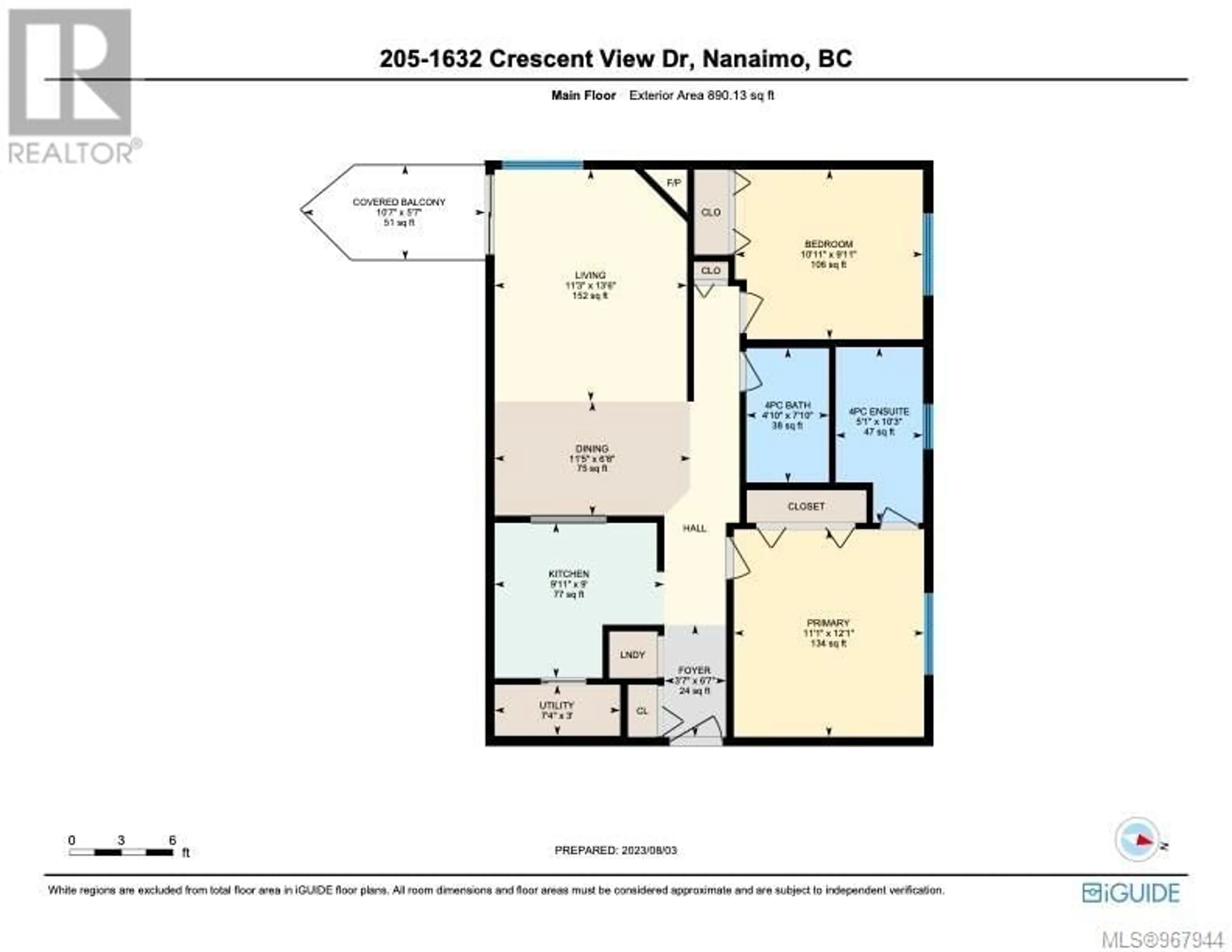 Floor plan for 205 1632 Crescent View Dr, Nanaimo British Columbia V9S2N4