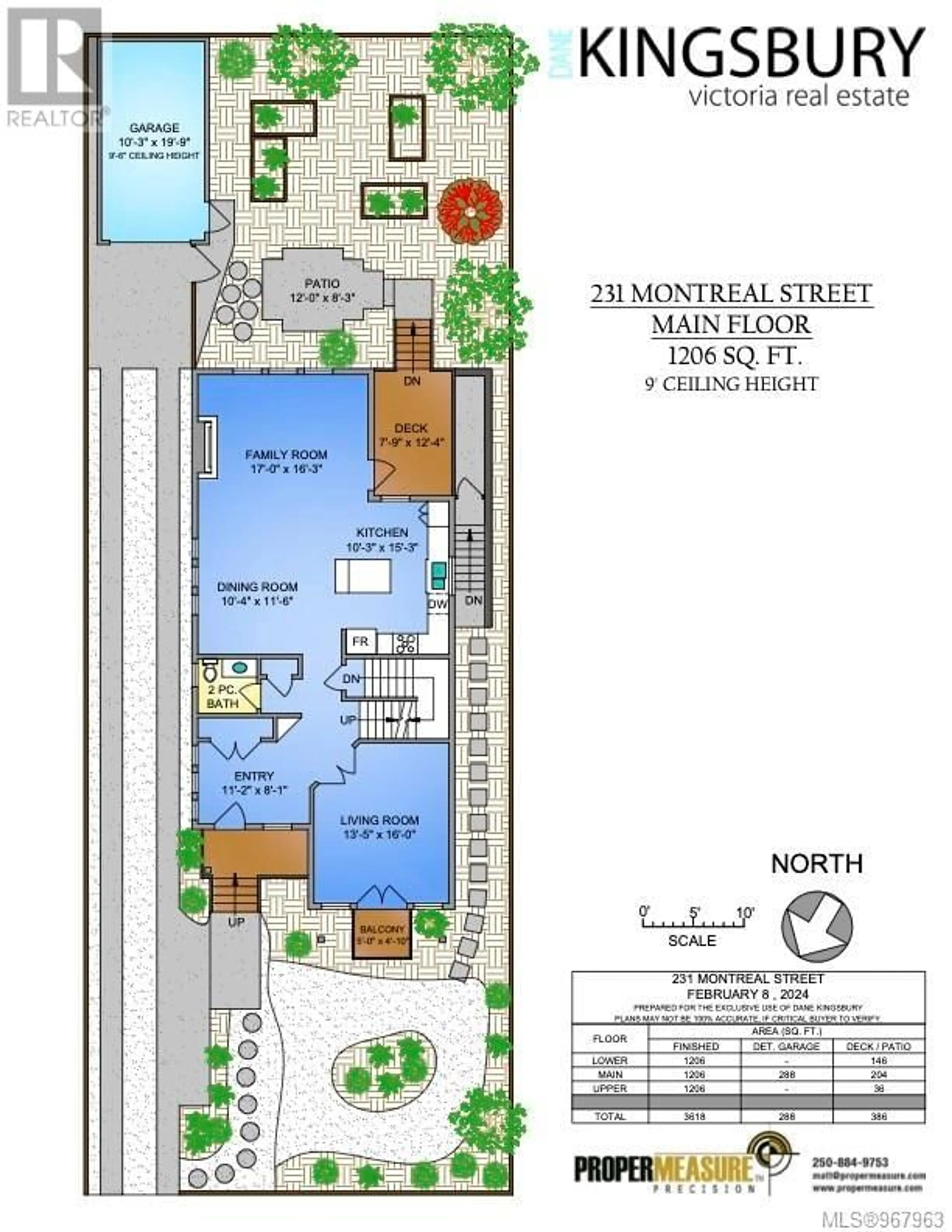 Floor plan for 231 Montreal St, Victoria British Columbia V8V1Z3