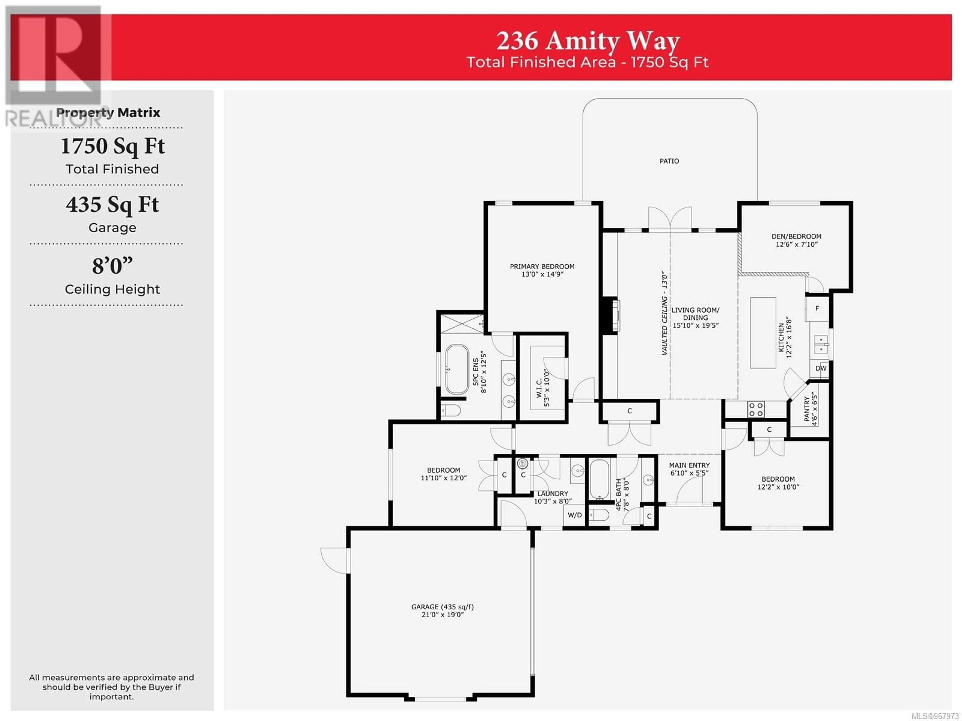 Floor plan for 236 Amity Way, Parksville British Columbia V9P0E7