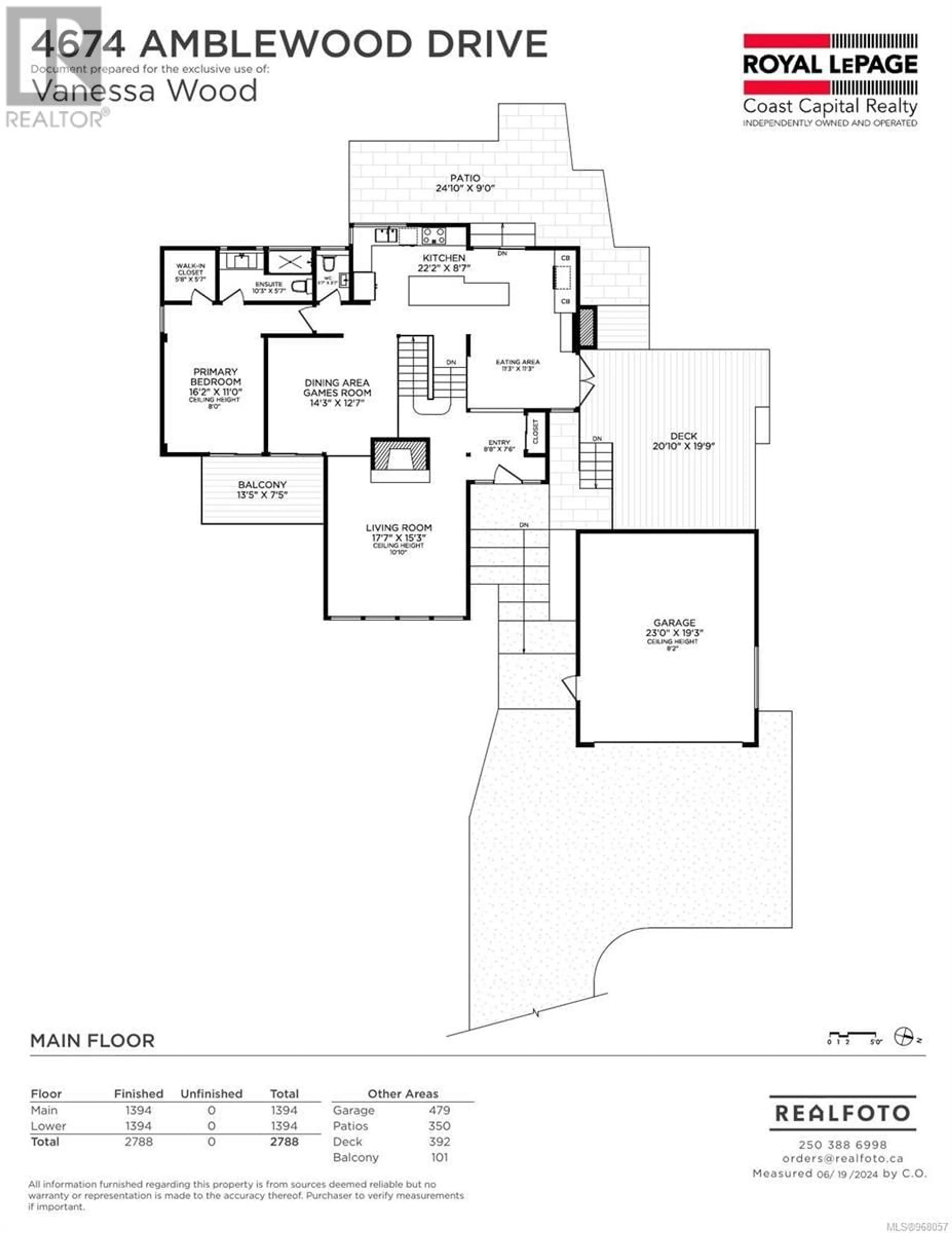 Floor plan for 4674 Amblewood Dr, Saanich British Columbia V8Y1C3