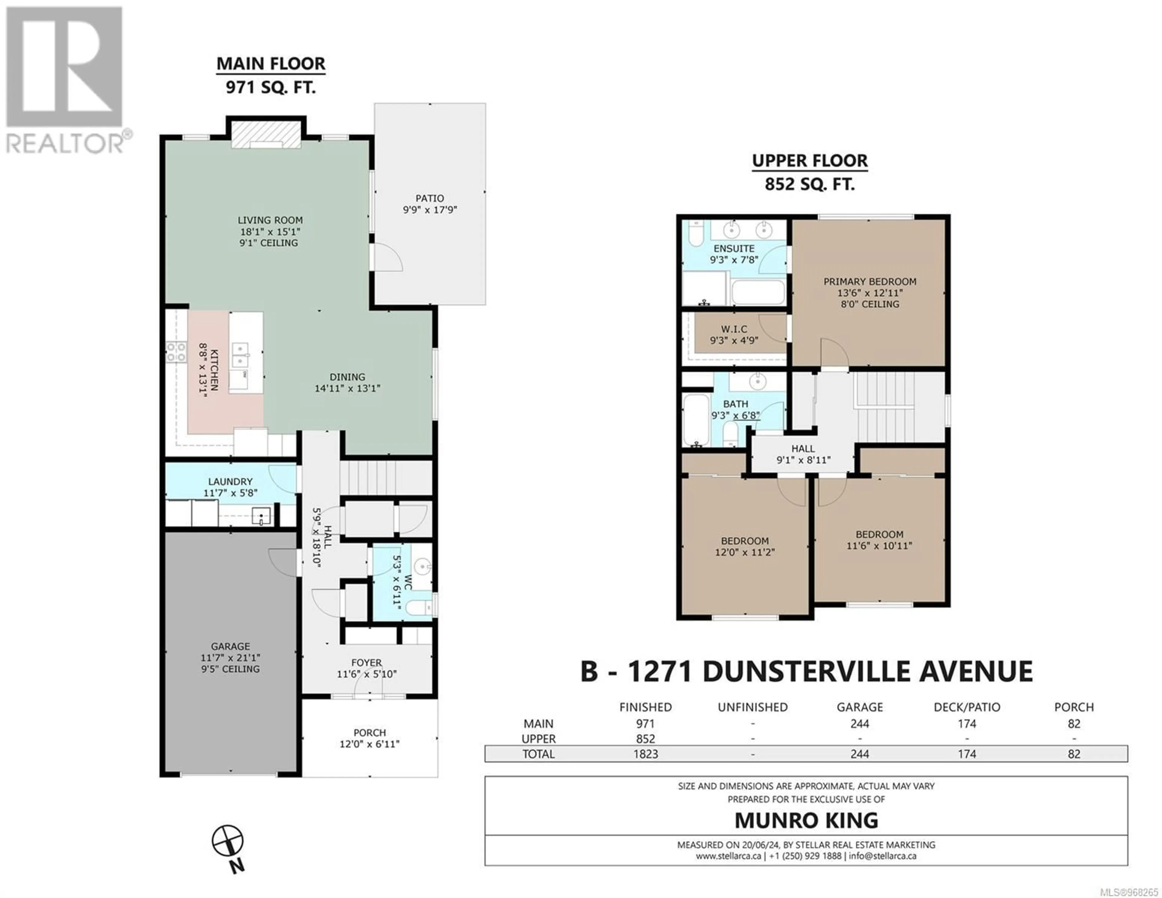 Floor plan for B 1271 Dunsterville Ave, Saanich British Columbia V8Z2W9