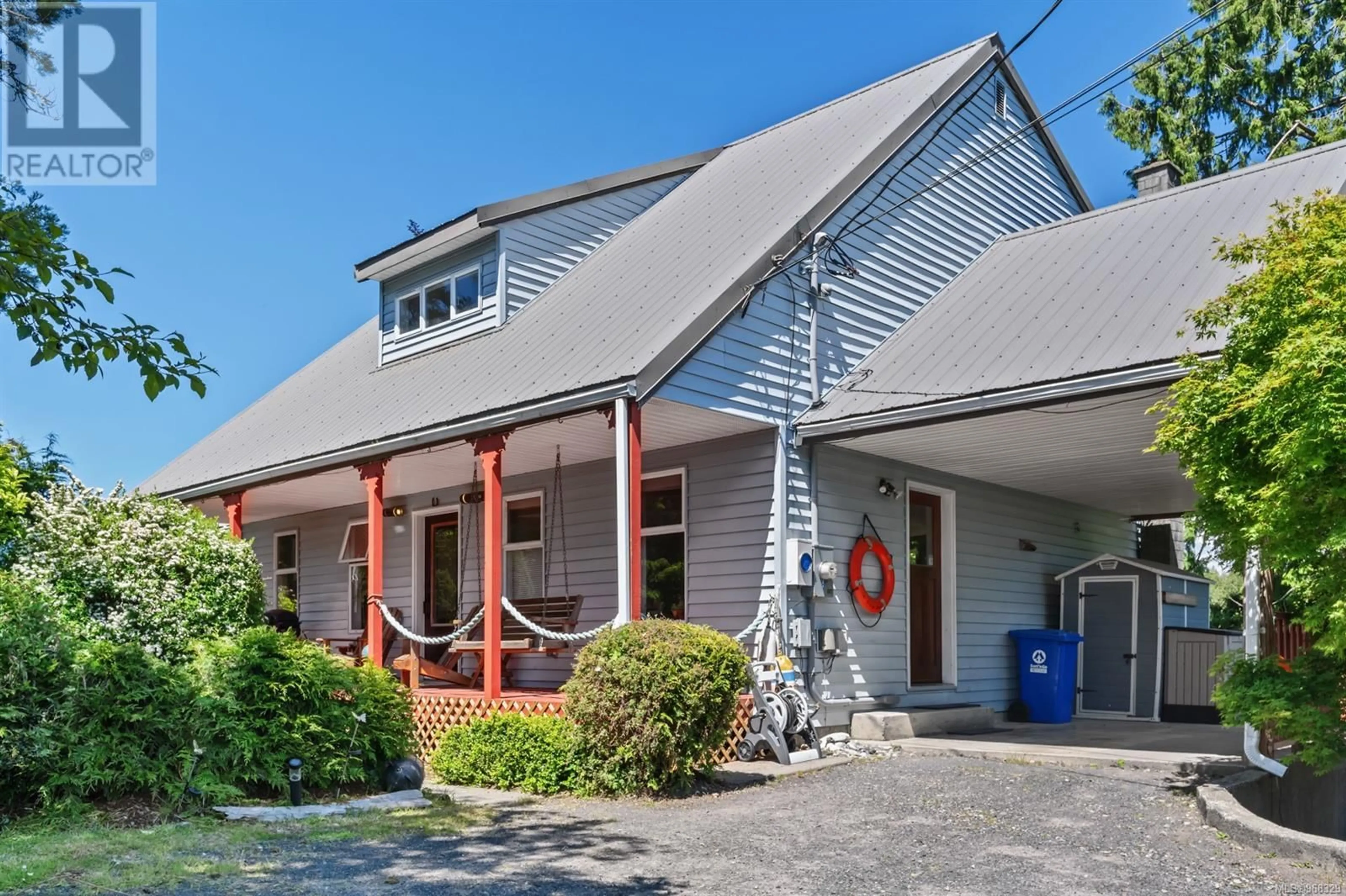 A pic from outside/outdoor area/front of a property/back of a property/a pic from drone, water/lake/river/ocean view for 131 GARDEN STREET, Ucluelet British Columbia V0R3A0