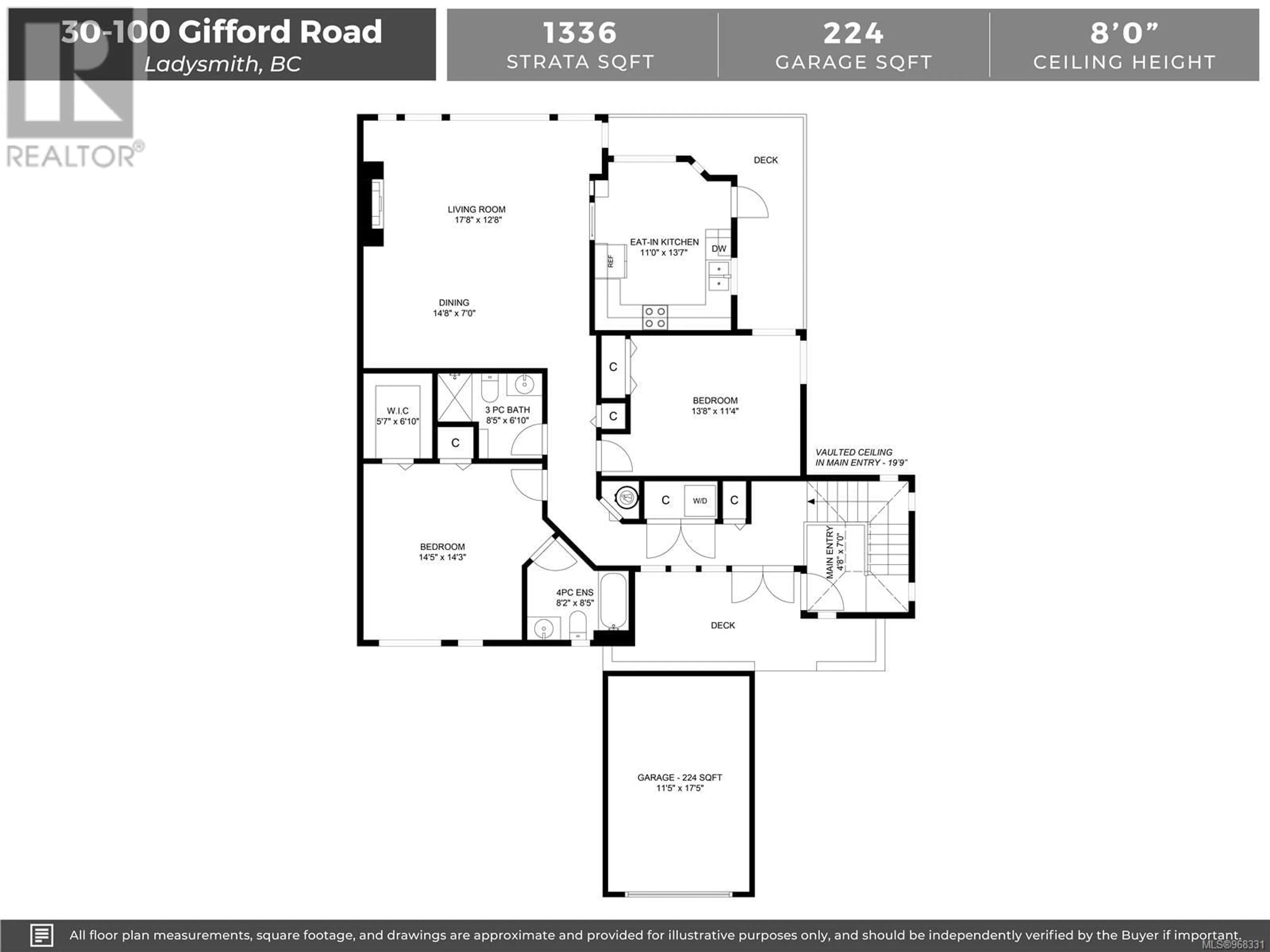 Floor plan for 30 100 Gifford Rd, Ladysmith British Columbia V9G1B8