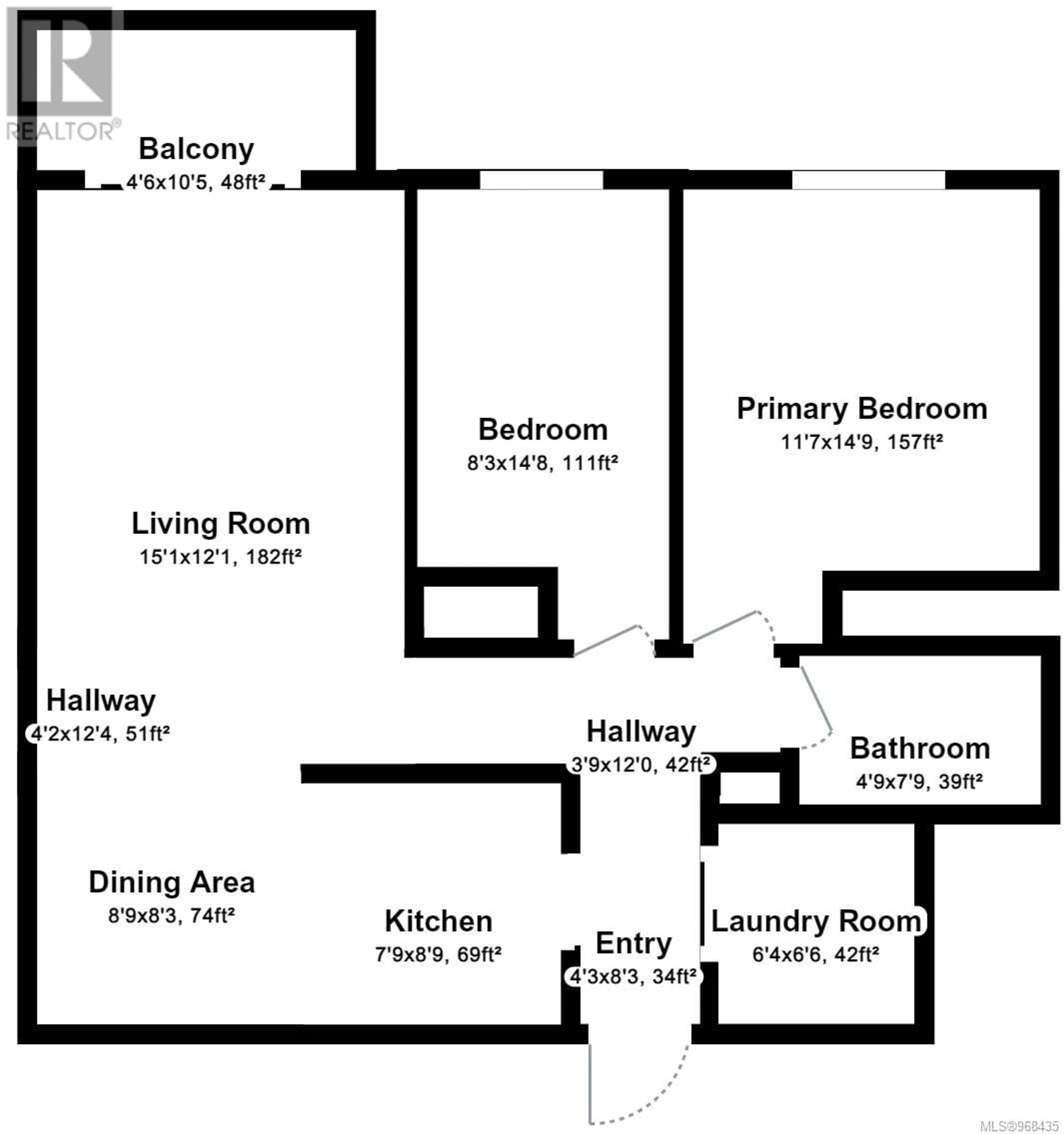 Floor plan for 303 962 Island Hwy S, Campbell River British Columbia V9W1B1