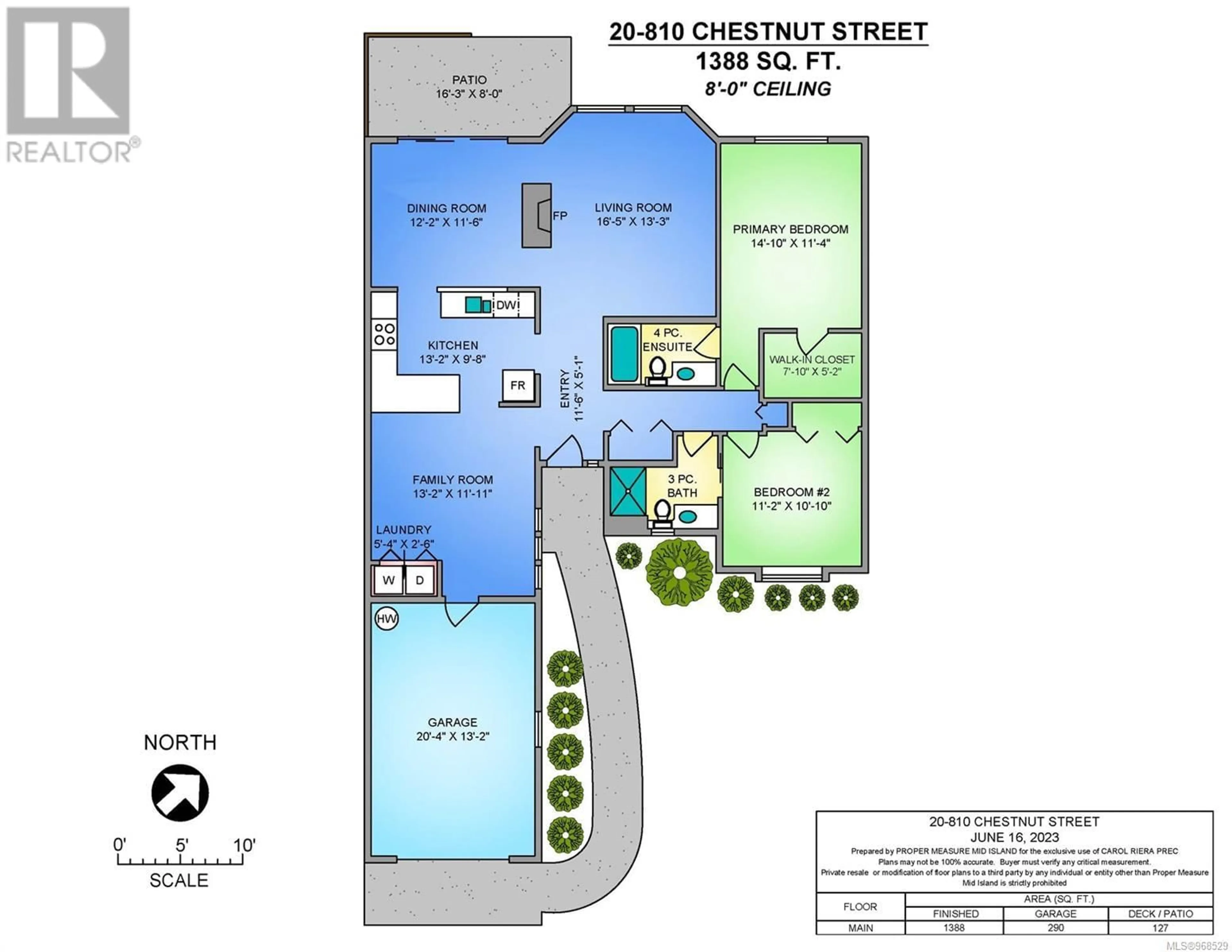 Floor plan for 20 810 Chestnut St, Qualicum Beach British Columbia V9K2M6