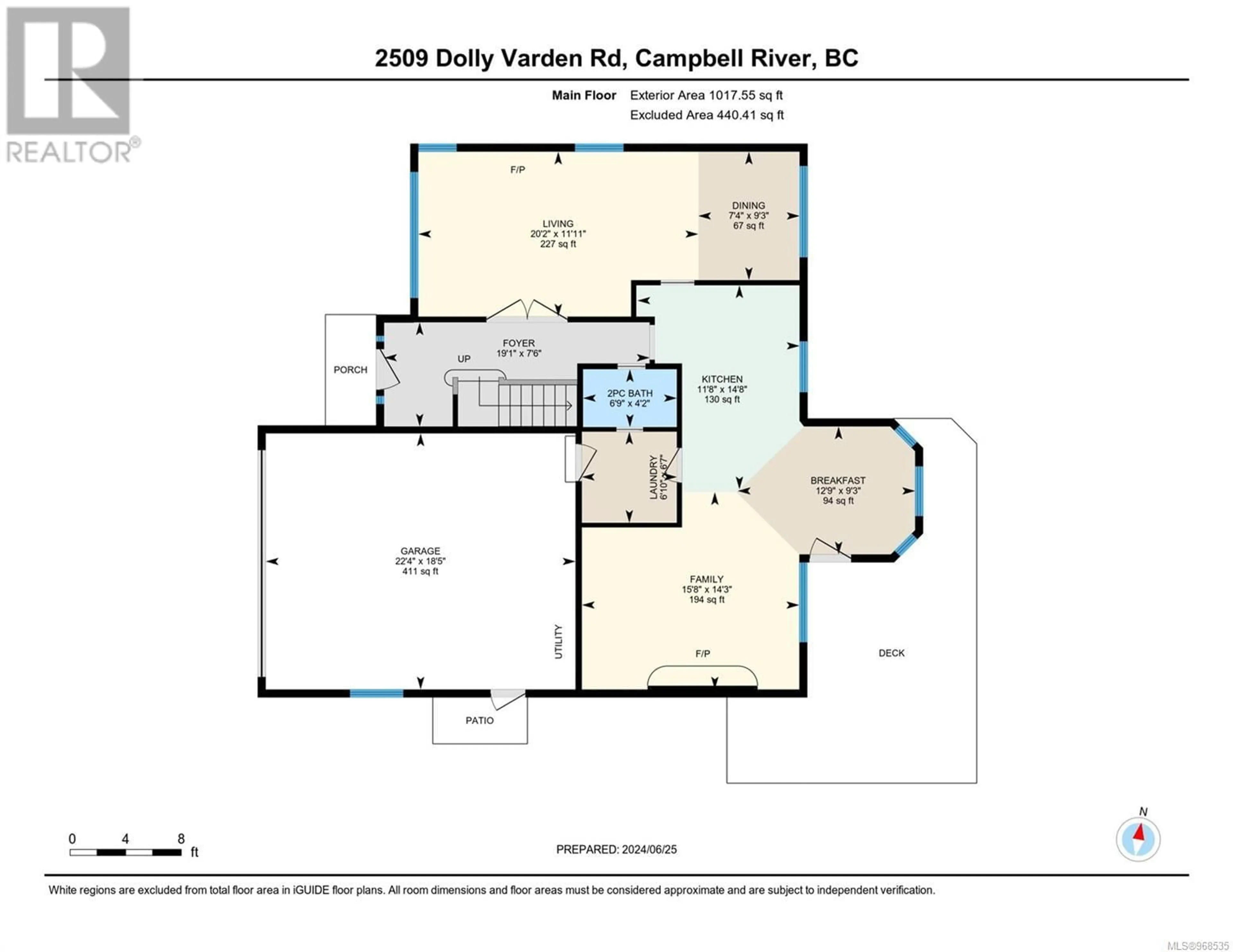 Floor plan for 2509 Dolly Varden Rd, Campbell River British Columbia V9W4W5