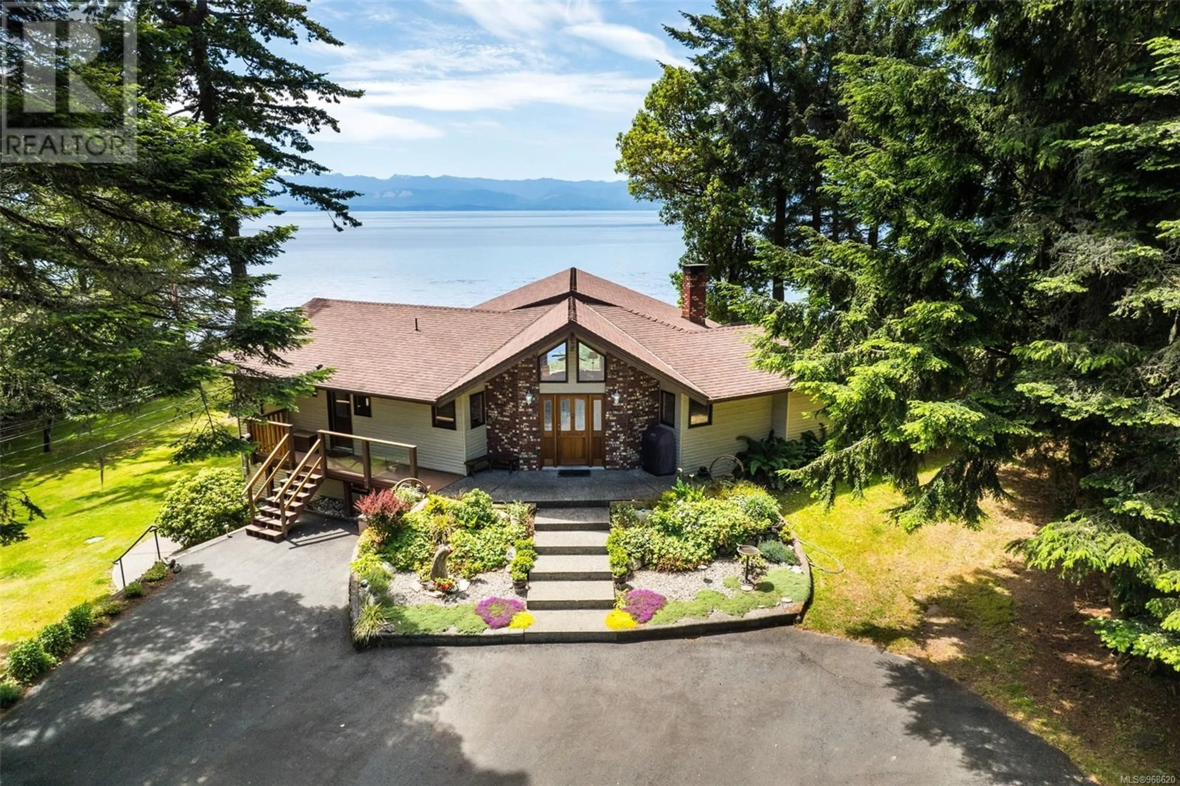 A pic from outside/outdoor area/front of a property/back of a property/a pic from drone, water/lake/river/ocean view for 7281 McMillan Rd, Sooke British Columbia V9Z0S7