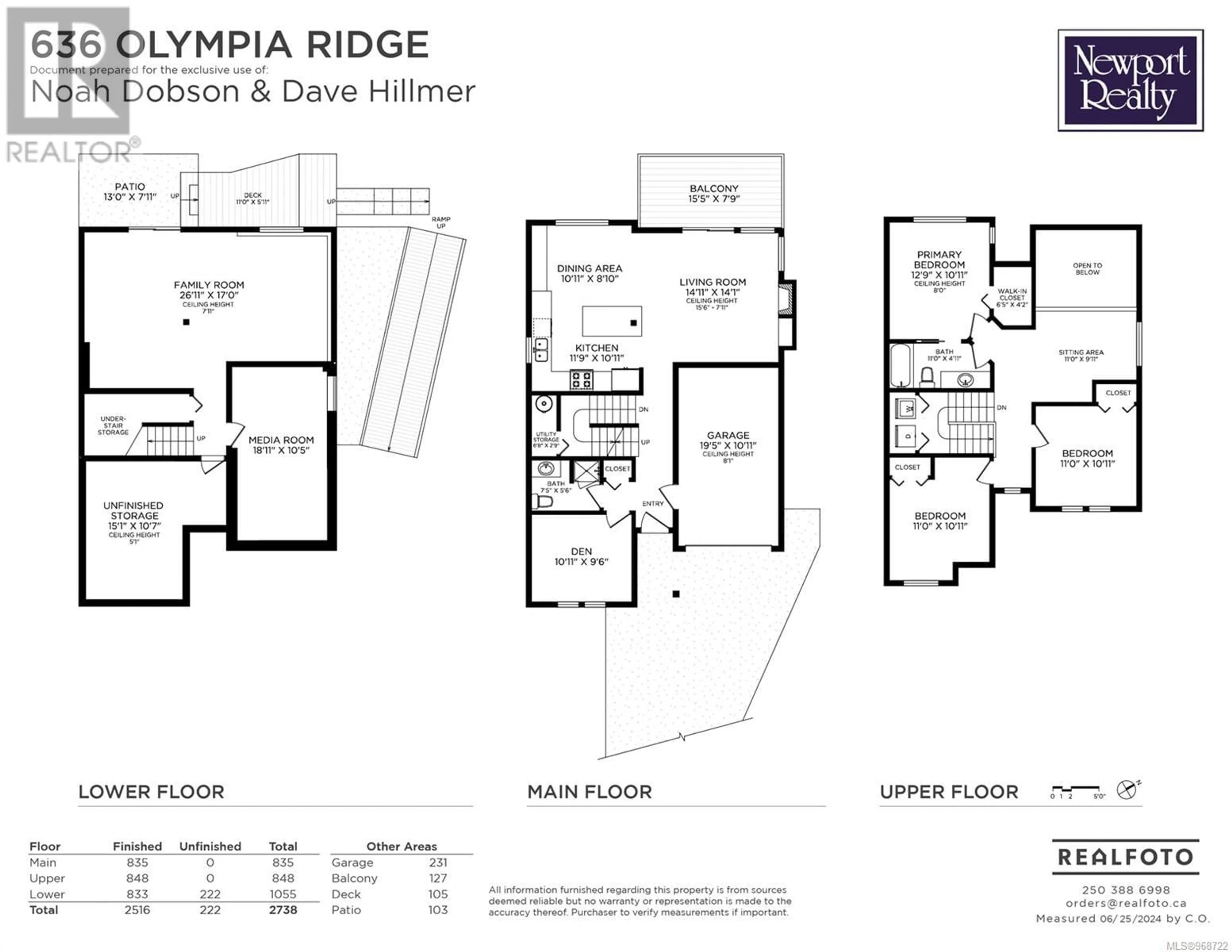 Floor plan for 636 Olympia Ridge, Langford British Columbia V9B6N9