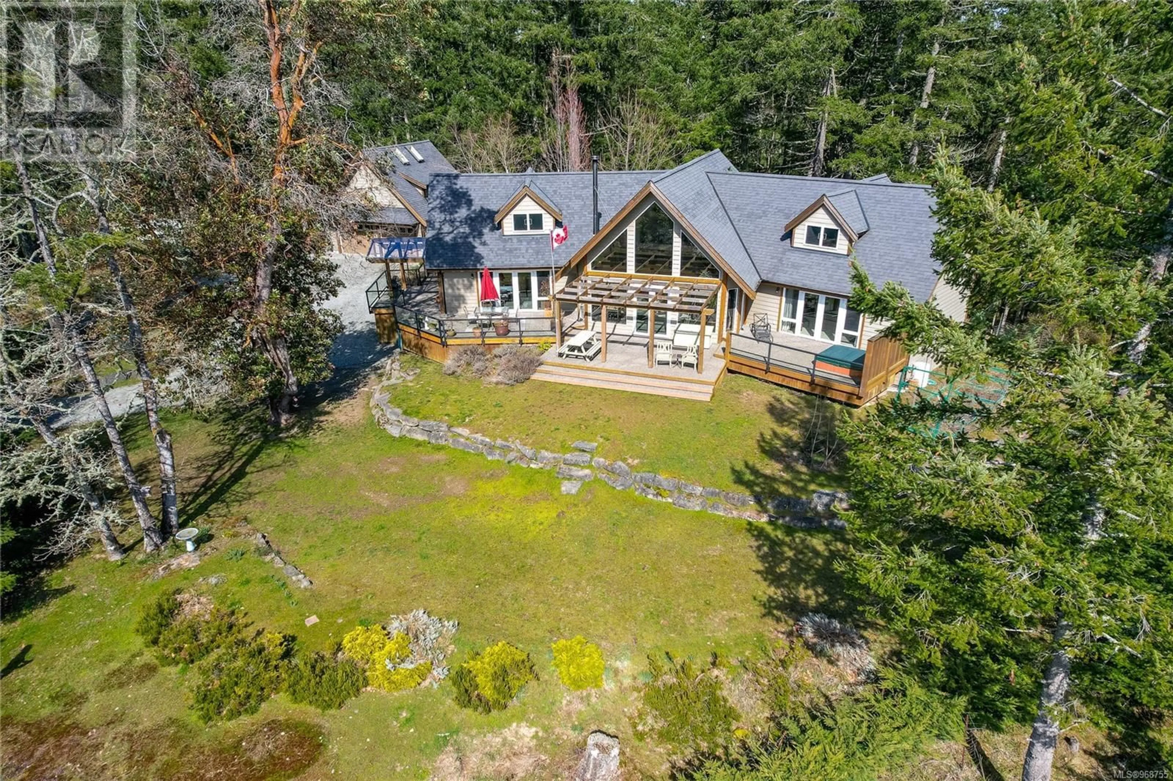 A pic from outside/outdoor area/front of a property/back of a property/a pic from drone, water/lake/river/ocean view for 266 Canvasback Pl, Salt Spring British Columbia V8K2W5