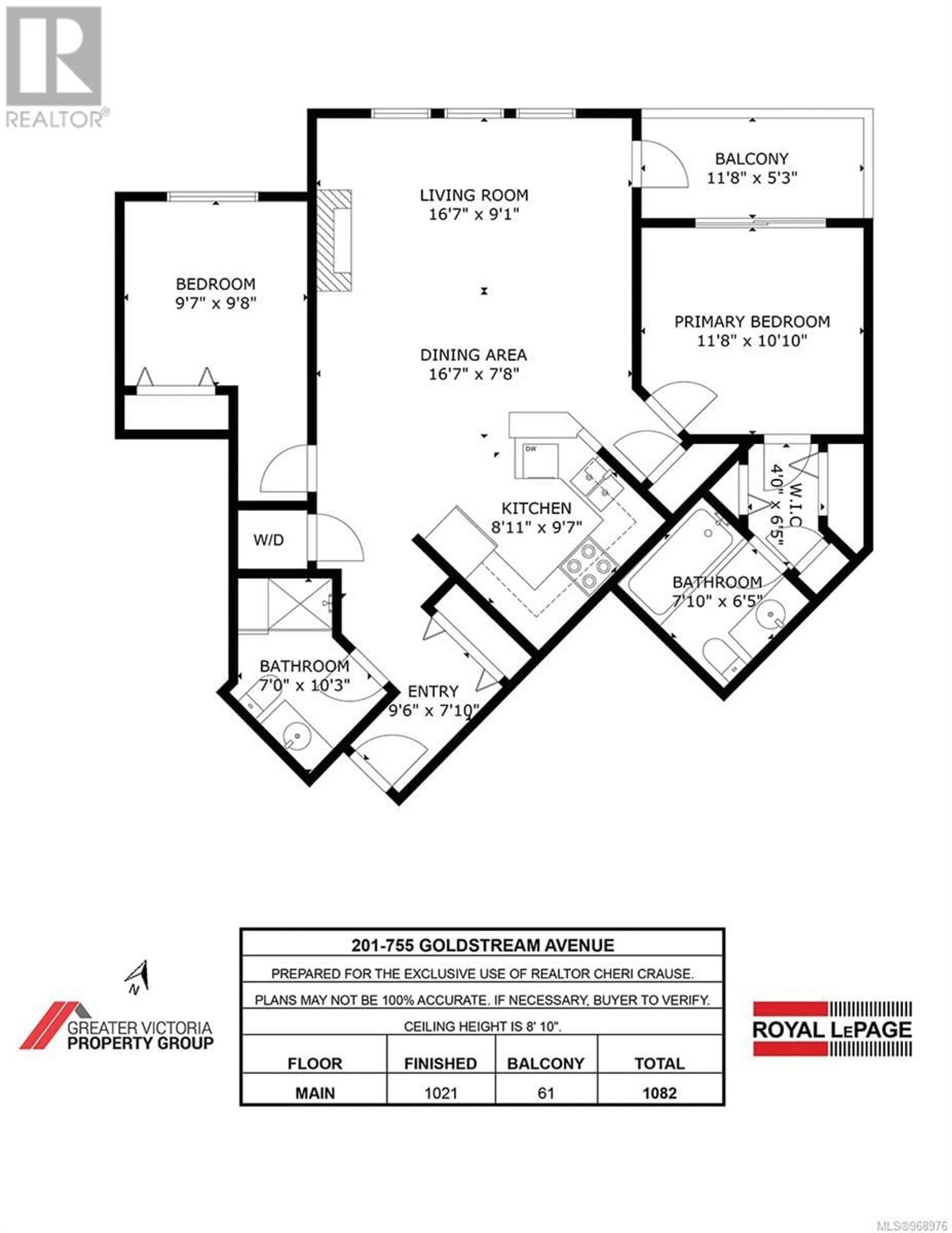 Floor plan for 201 755 Goldstream Ave, Langford British Columbia V9B0H9