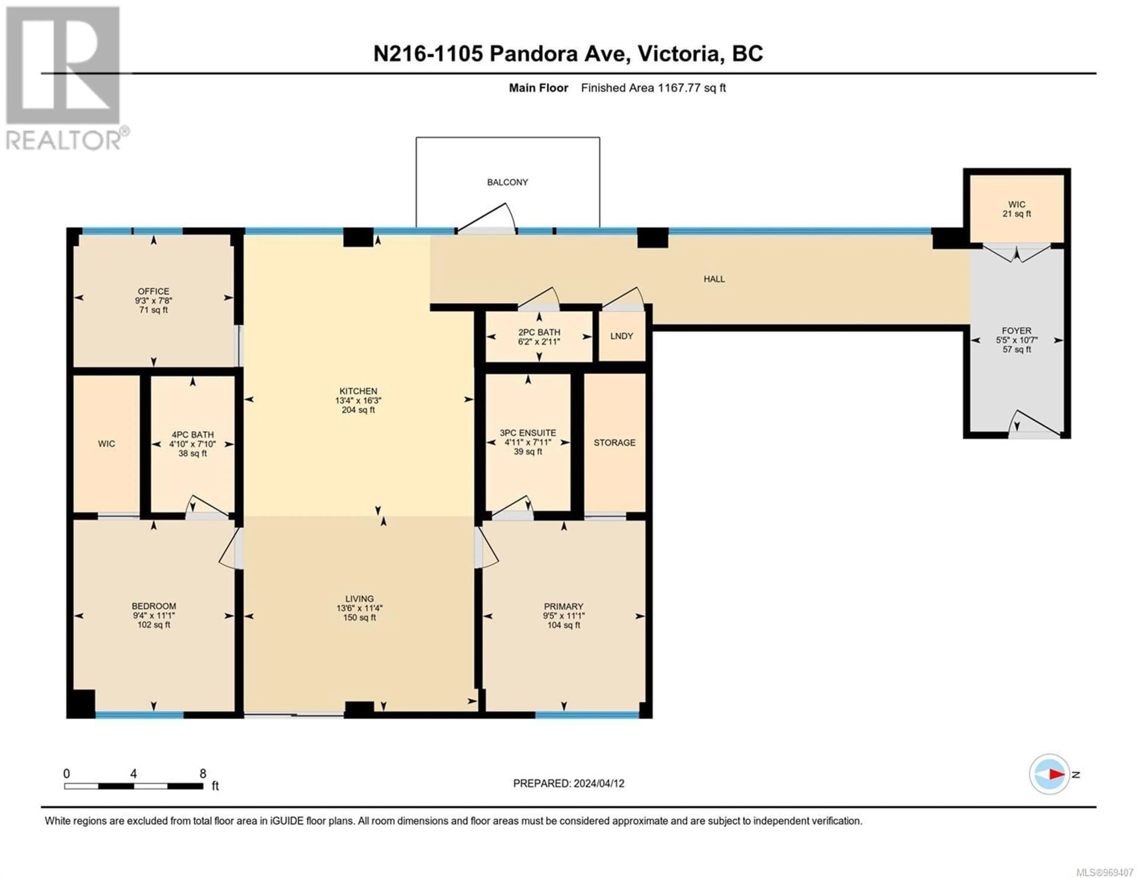 Floor plan for N216 1105 Pandora Ave, Victoria British Columbia V8V3P9