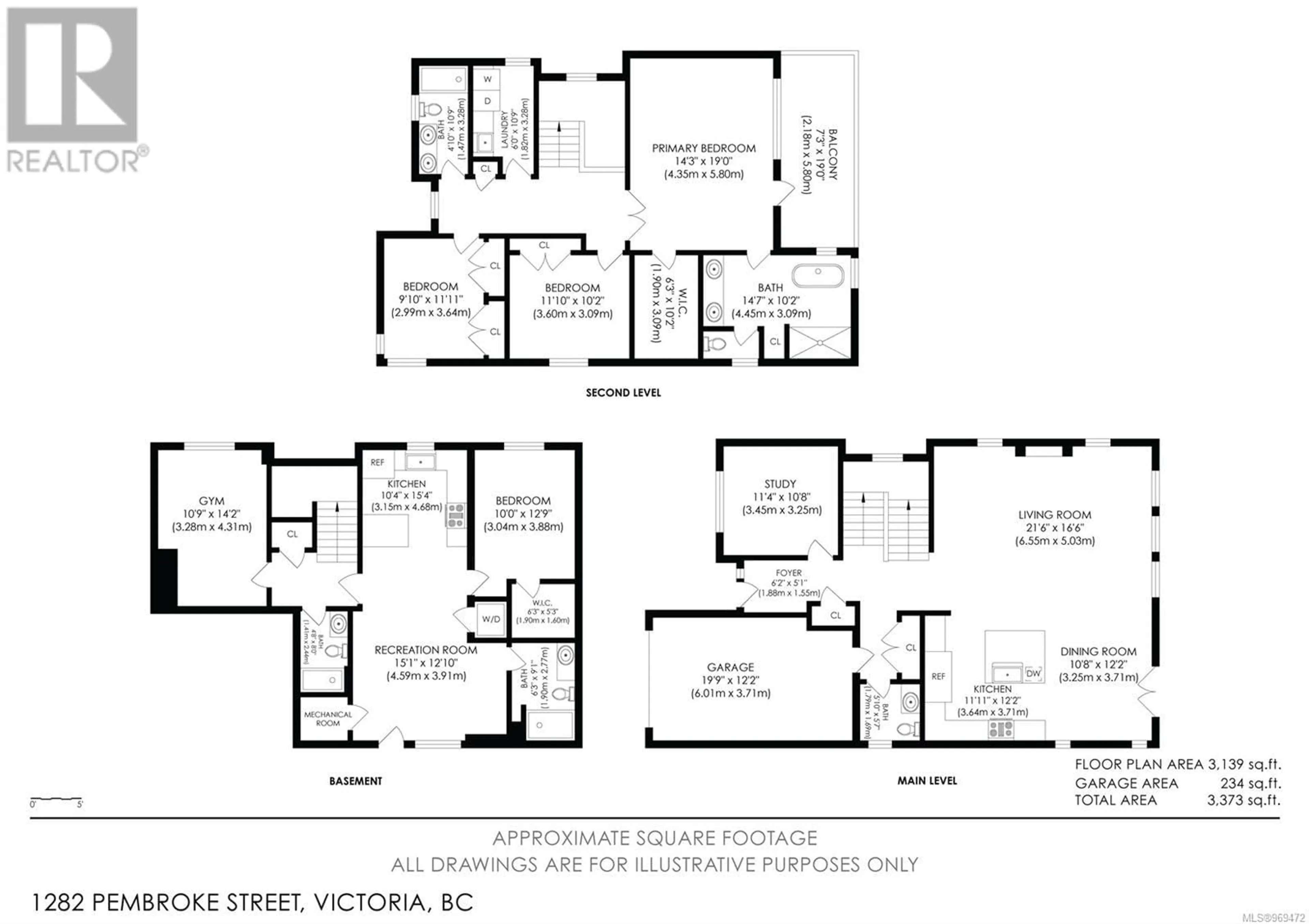 Floor plan for 1282 Pembroke St, Victoria British Columbia V8T1K1