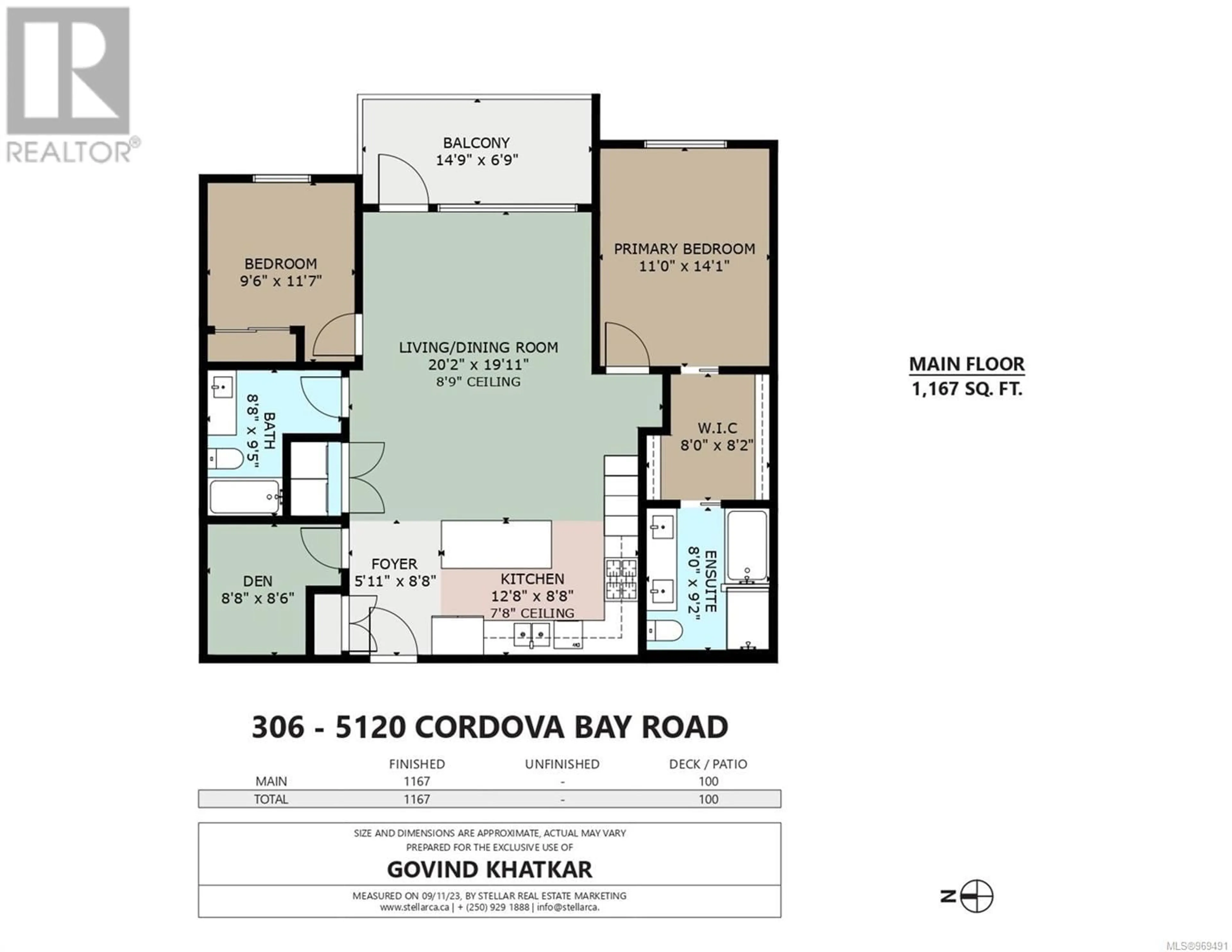 Floor plan for 306 5120 Cordova Bay Rd, Saanich British Columbia V8Y2K5