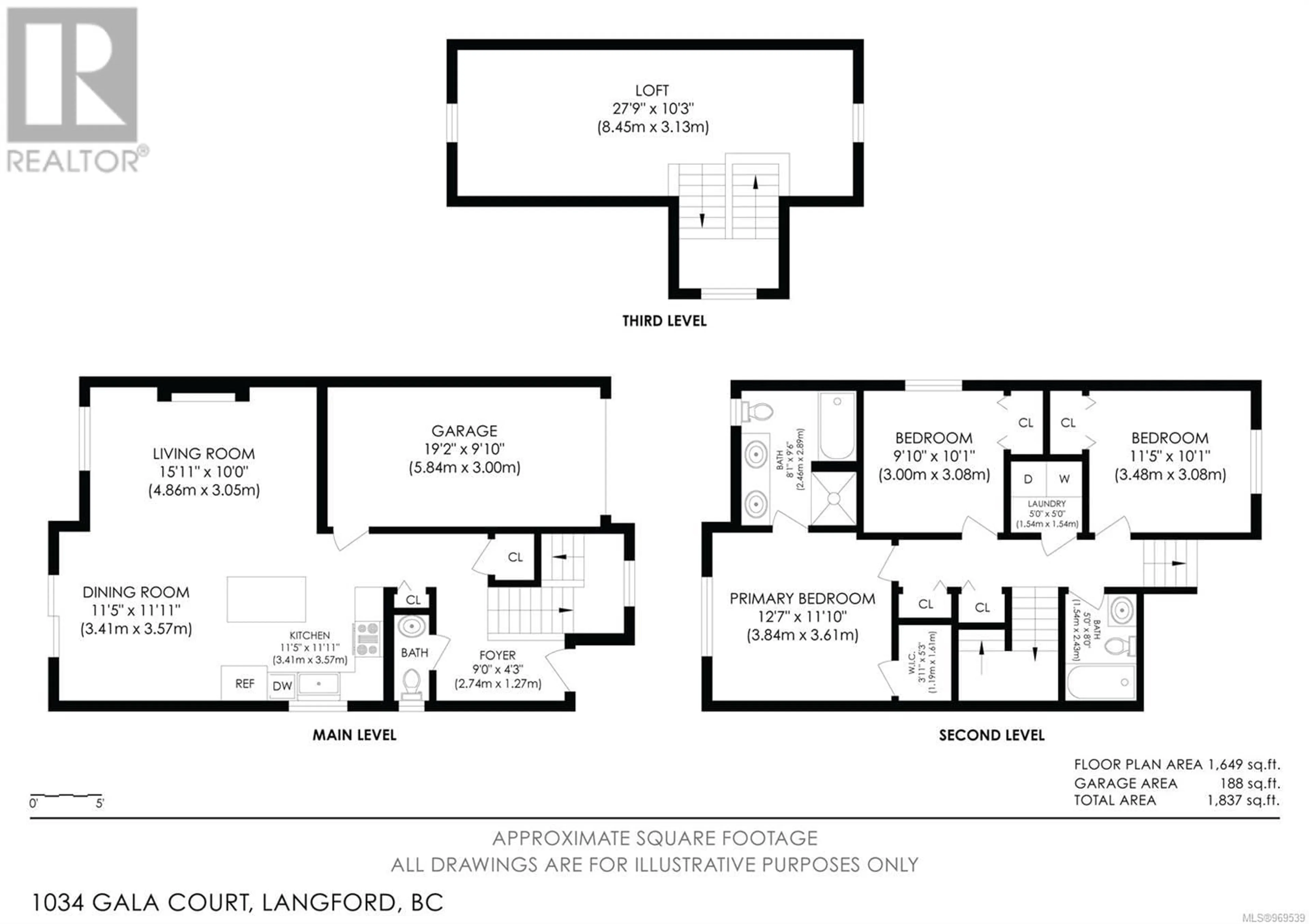 Floor plan for 1034 Gala Crt, Langford British Columbia V9C0J8