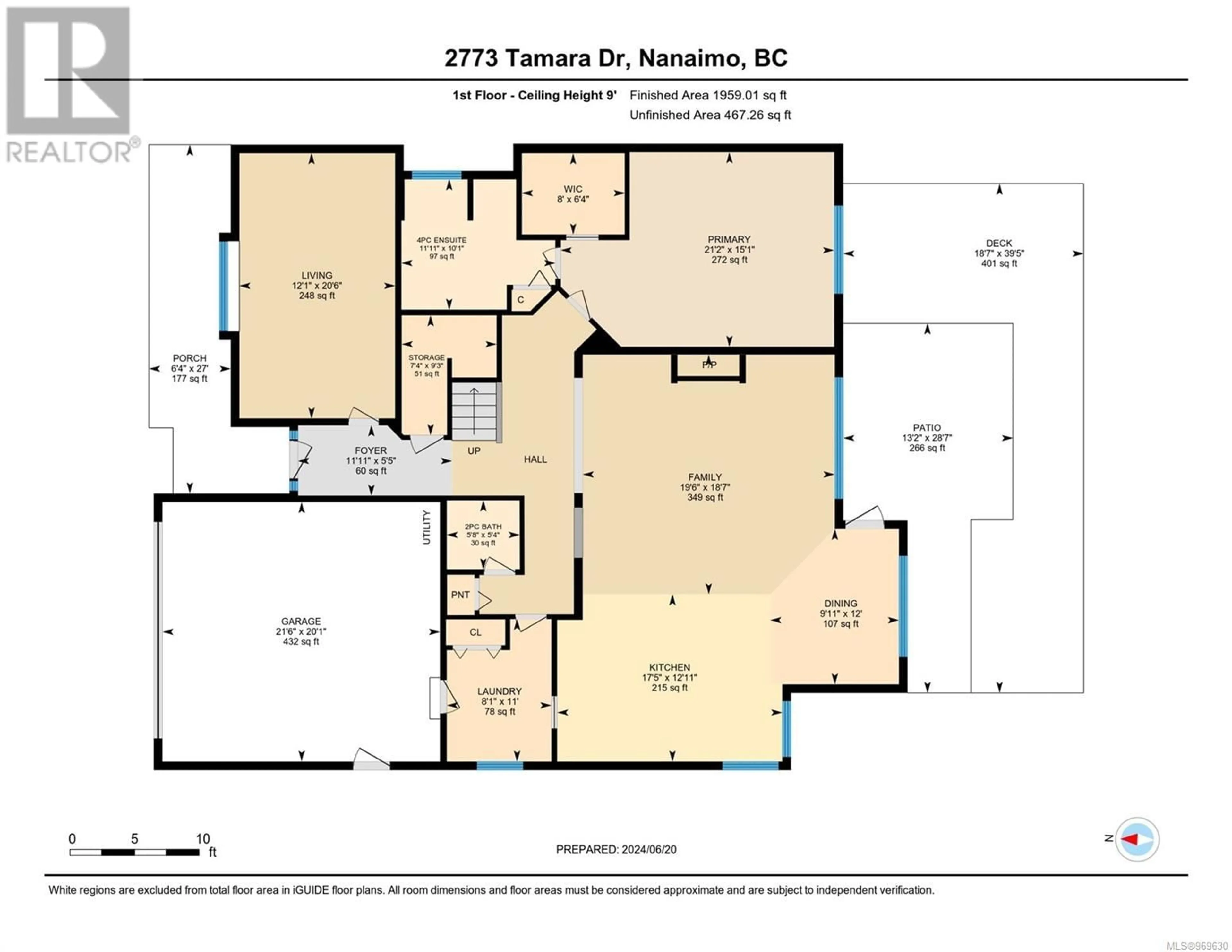 Floor plan for 2773 Tamara Dr, Nanaimo British Columbia V9T6S5