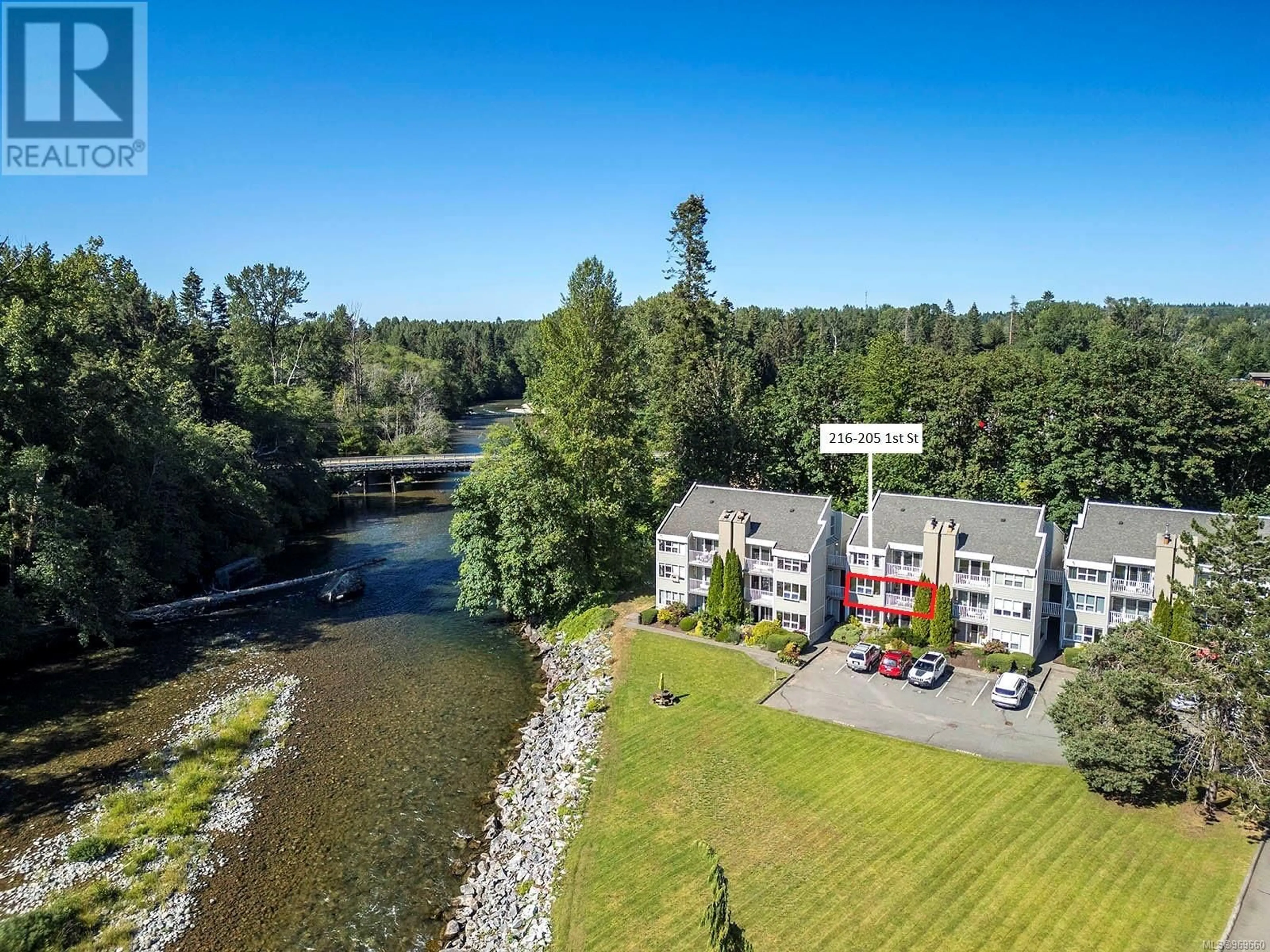 A pic from exterior of the house or condo, the view of lake or river for 216 205 1st St, Courtenay British Columbia V9N1A5