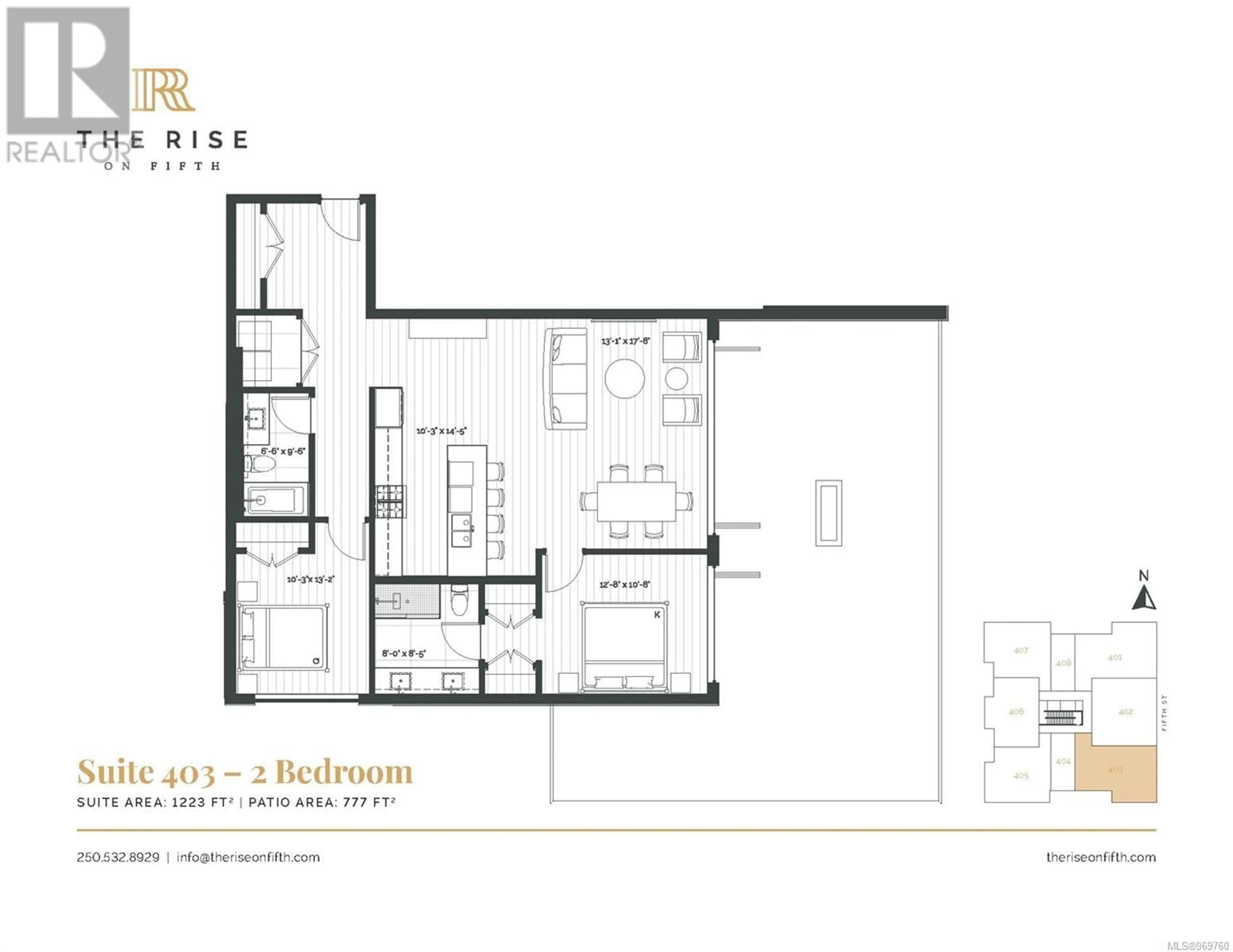 Floor plan for 403 9570 Fifth St, Sidney British Columbia V8L2W5