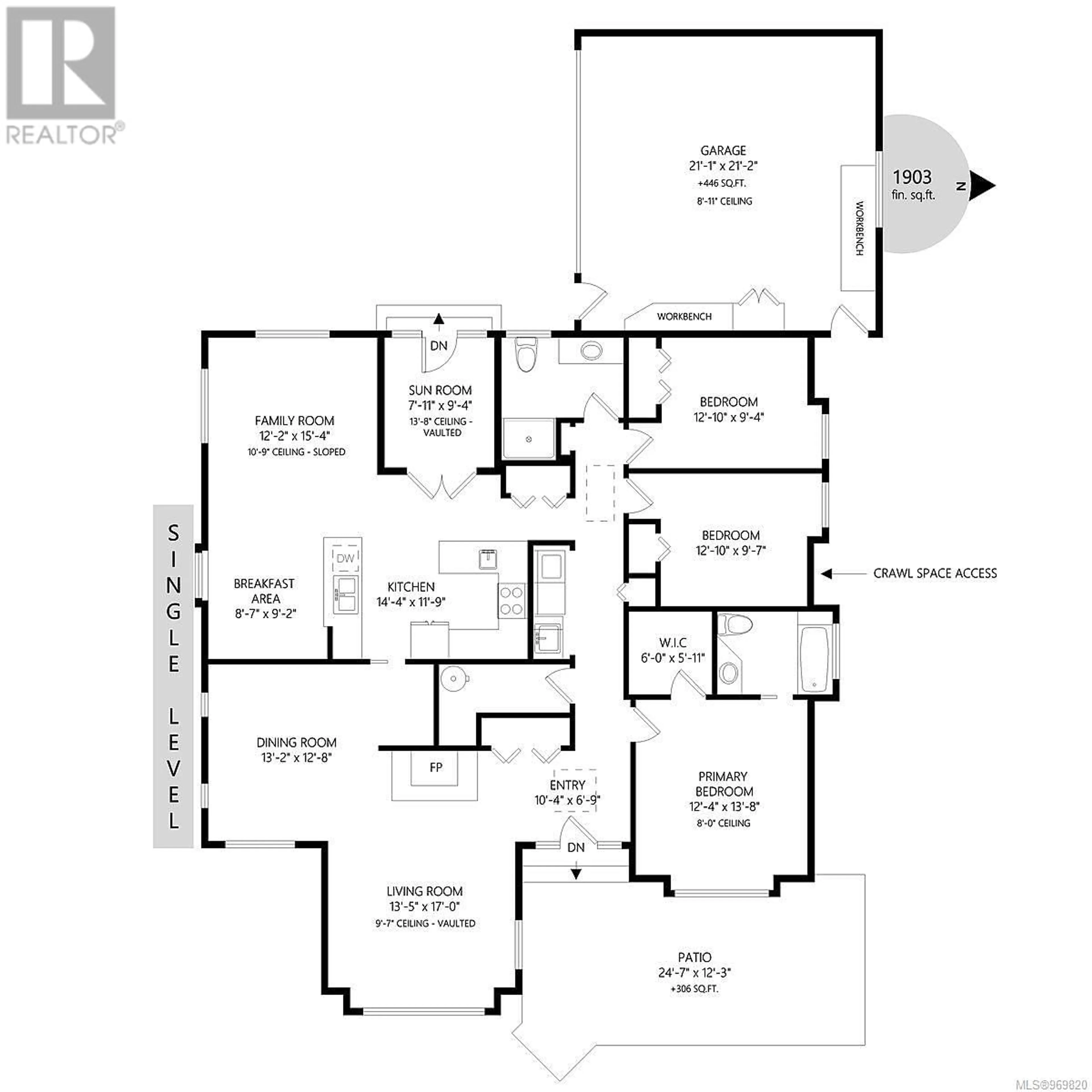 Floor plan for 970 Royal Dornoch Dr, Qualicum Beach British Columbia V9K1E1