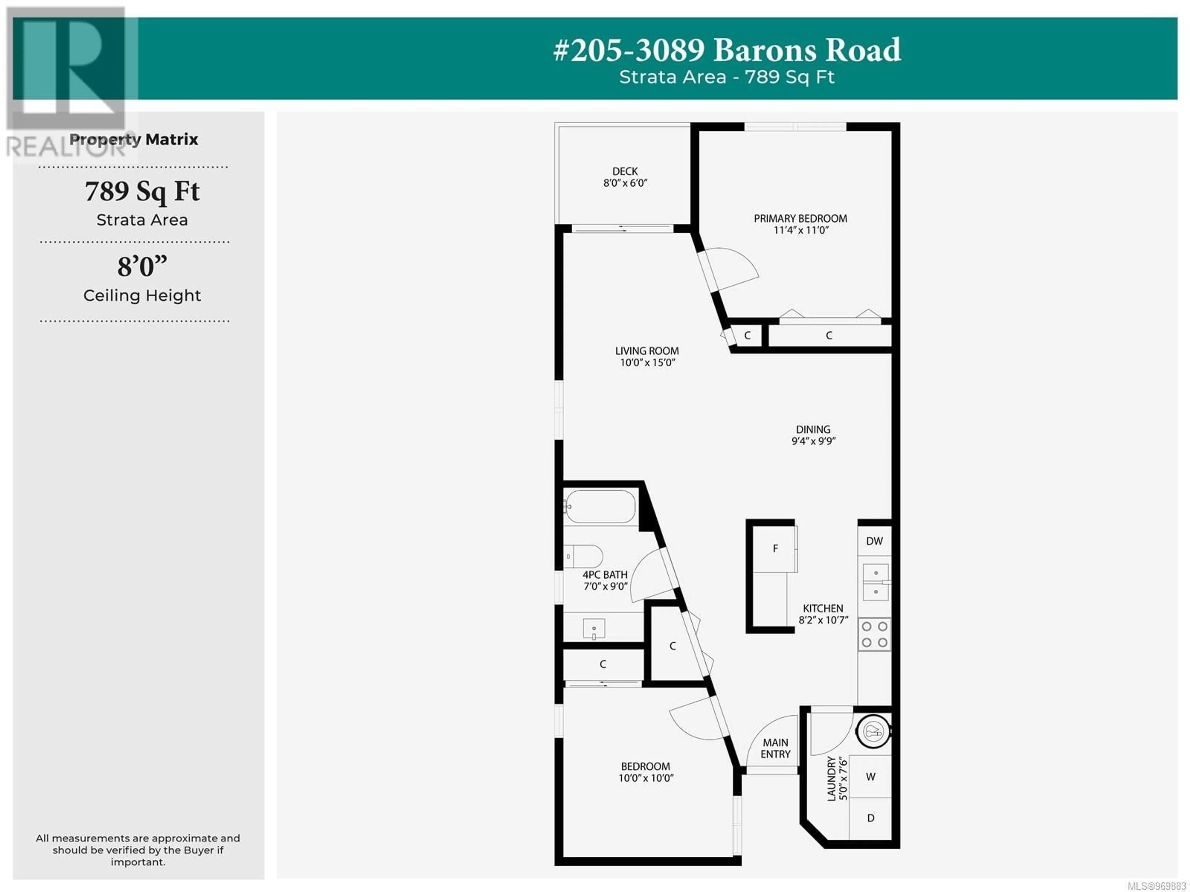 Floor plan for 205 3089 Barons Rd, Nanaimo British Columbia V9T3Y6