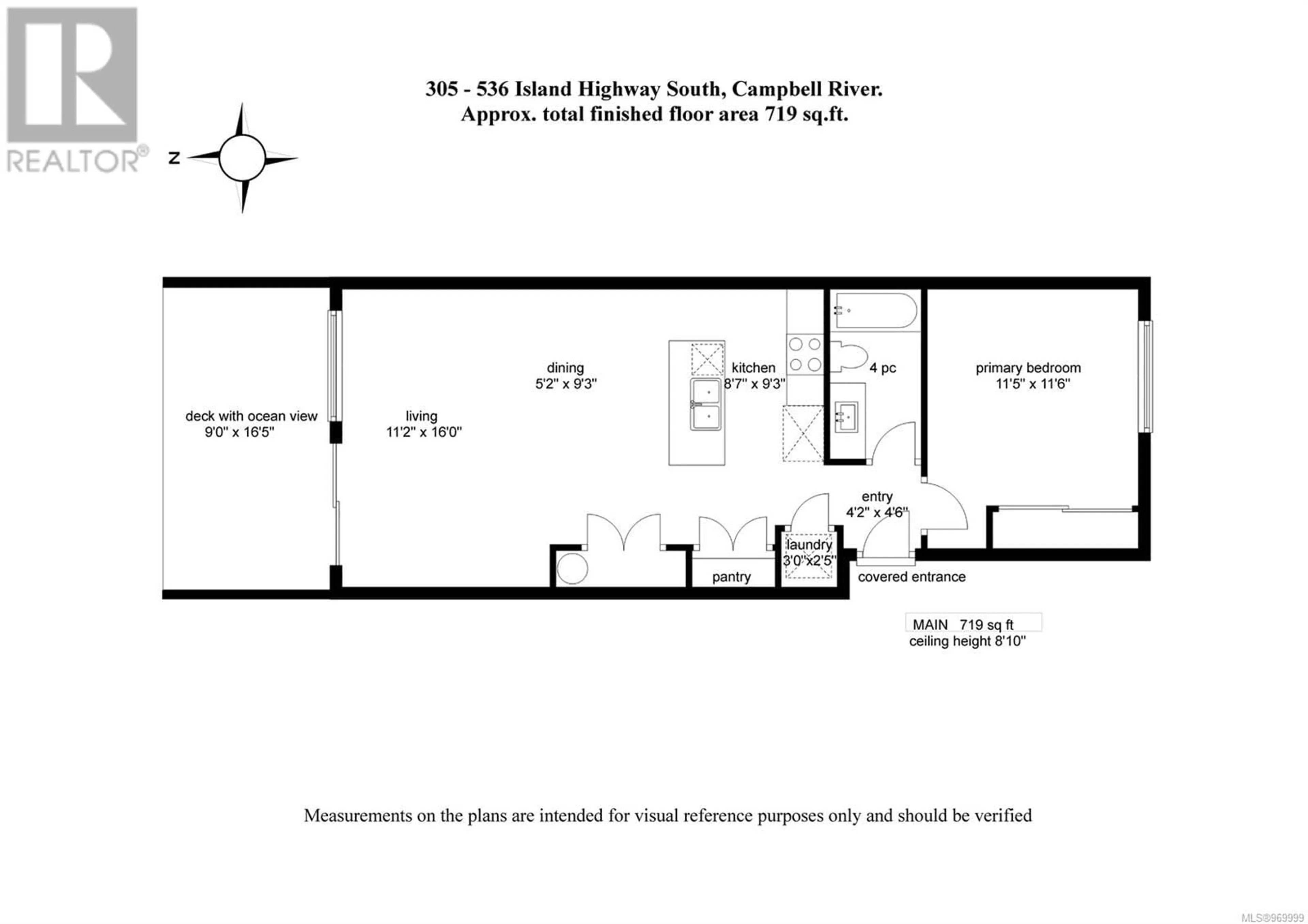 Floor plan for 305 536 Island Hwy S, Campbell River British Columbia V9W1A5