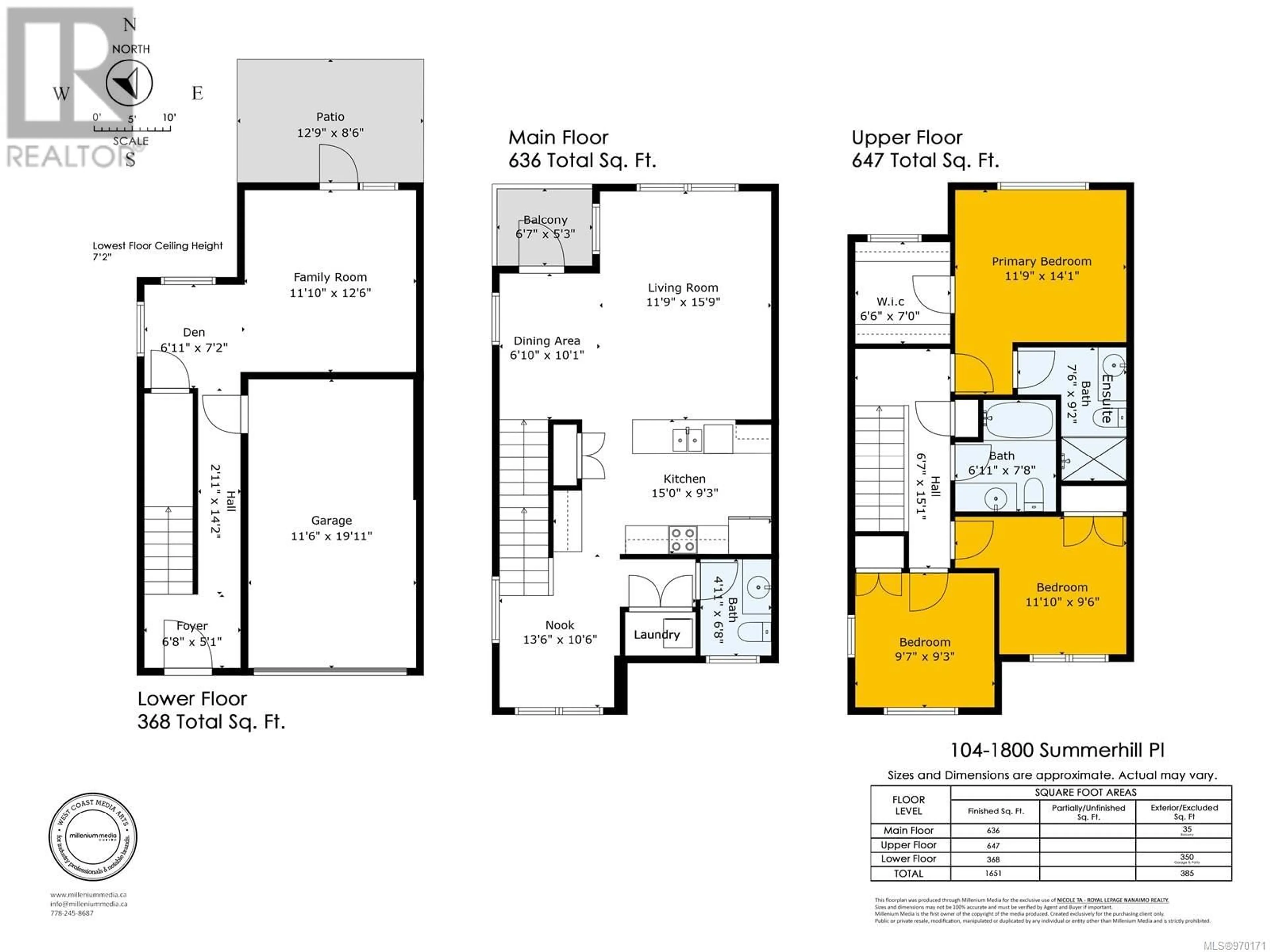 Floor plan for 104 1800 Summerhill Pl, Nanaimo British Columbia V9P2W3